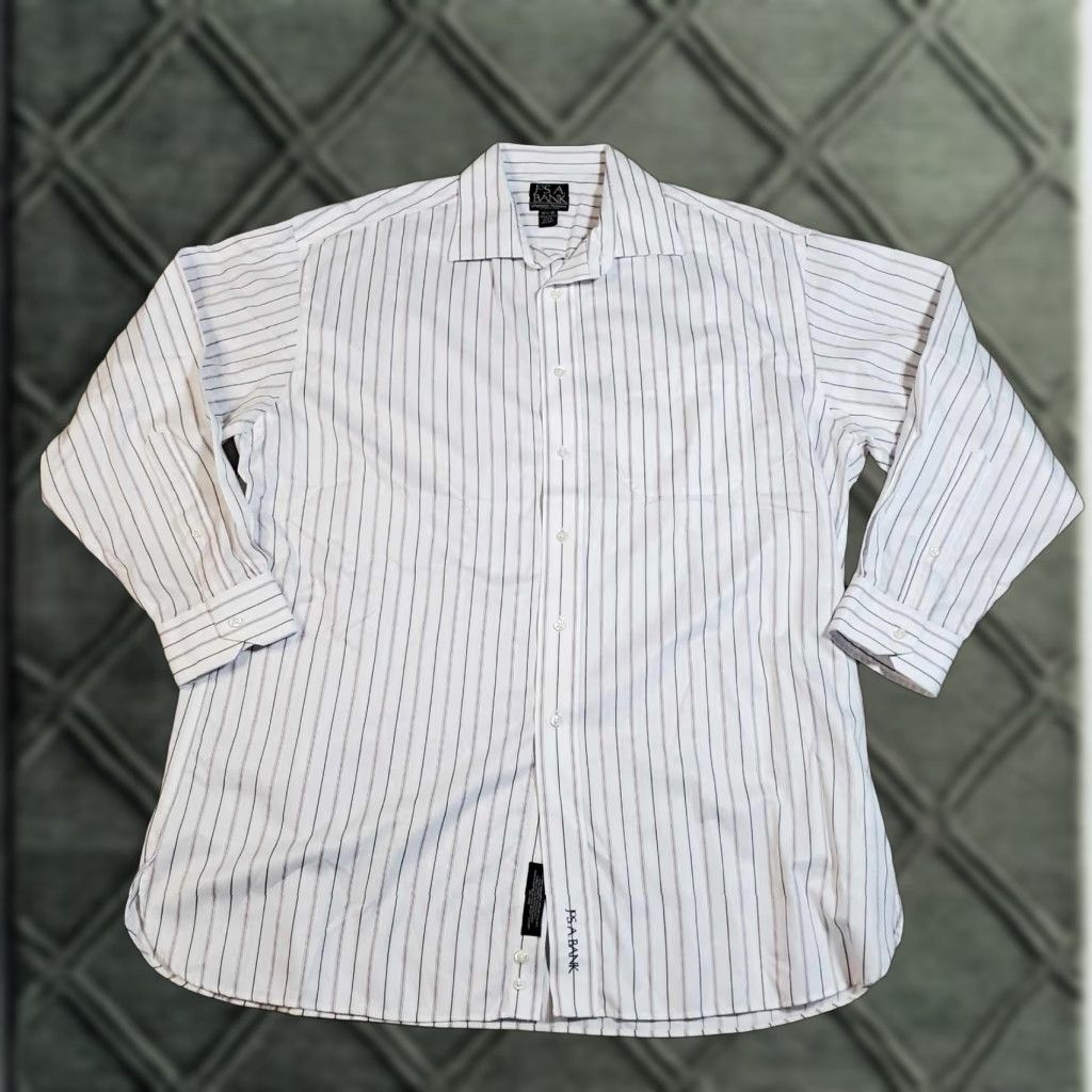 Jos. A. Bank Jos. A. Bank Signature Collection Dress Shirt Multicolor Long Sleeve 100% Cotton 16.5/36 Spread Collar Mens Size 46R - 1 Thumbnail