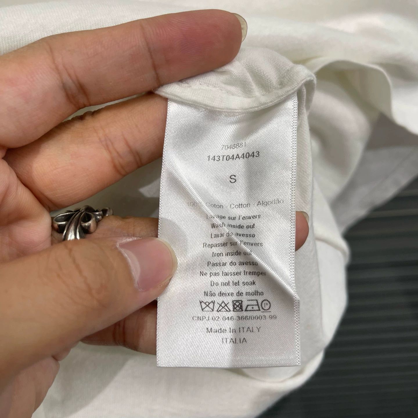 Dior Dior White Stripe Logo Short-Sleeve S 99N Collarless Size S / US 4 / IT 40 - 5 Thumbnail