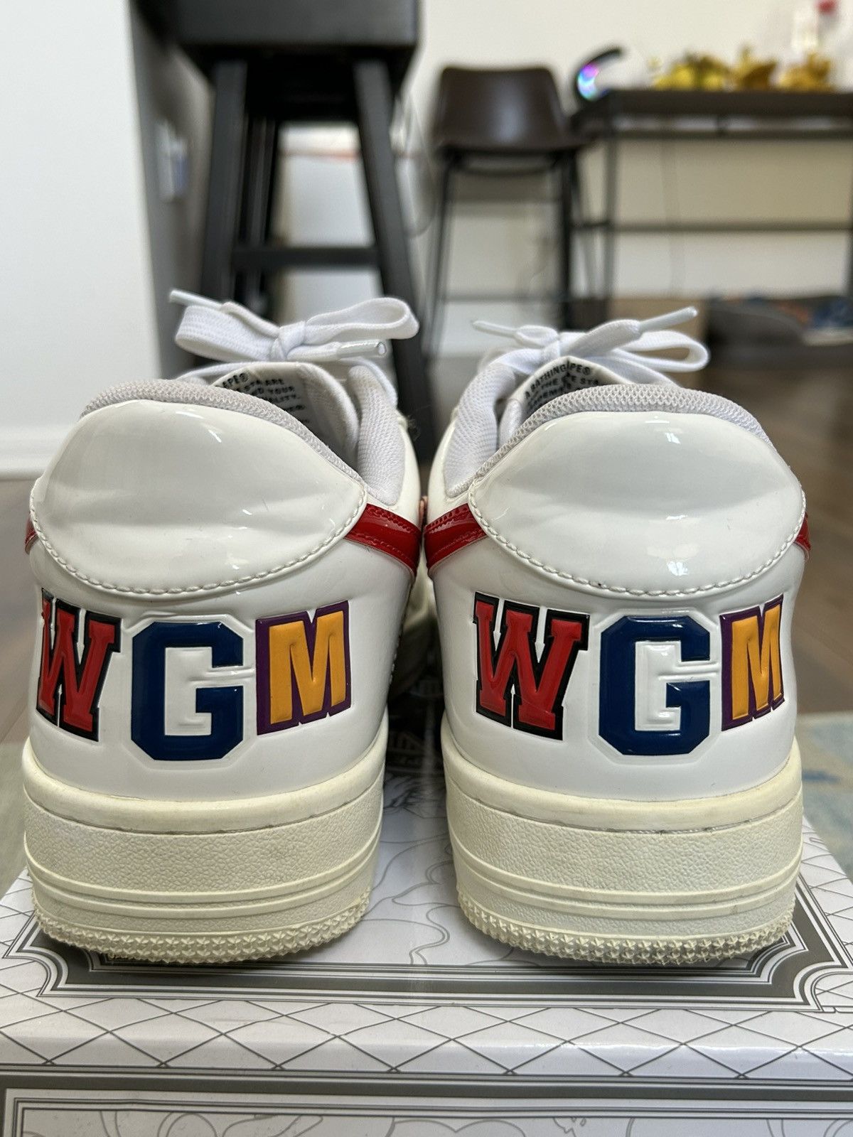 Bape A bathing ape bape sta low shark white Size US 8 / EU 41 - 3 Thumbnail