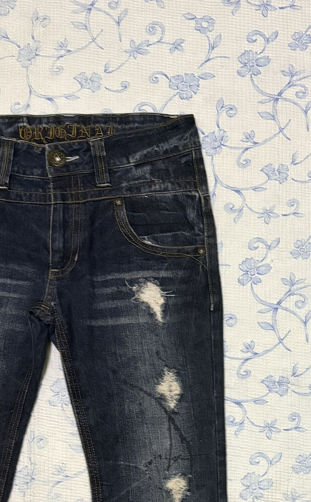 Japanese Brand Japanese Original Jeans Streetwear Flared Distressed Denim Size US 31 - 7 Thumbnail
