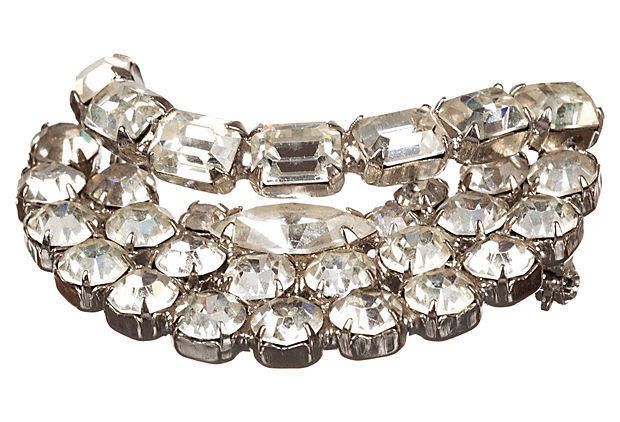 Designer Rhinestone Crescent Shape Pin Size ONE SIZE - 3 Thumbnail