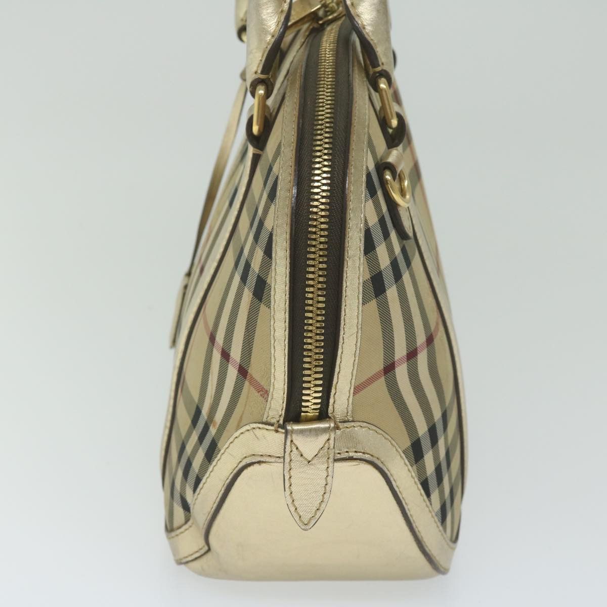 Burberry Burberry Nova Check Hand Bag Nylon Canvas Beige Size ONE SIZE - 3 Thumbnail