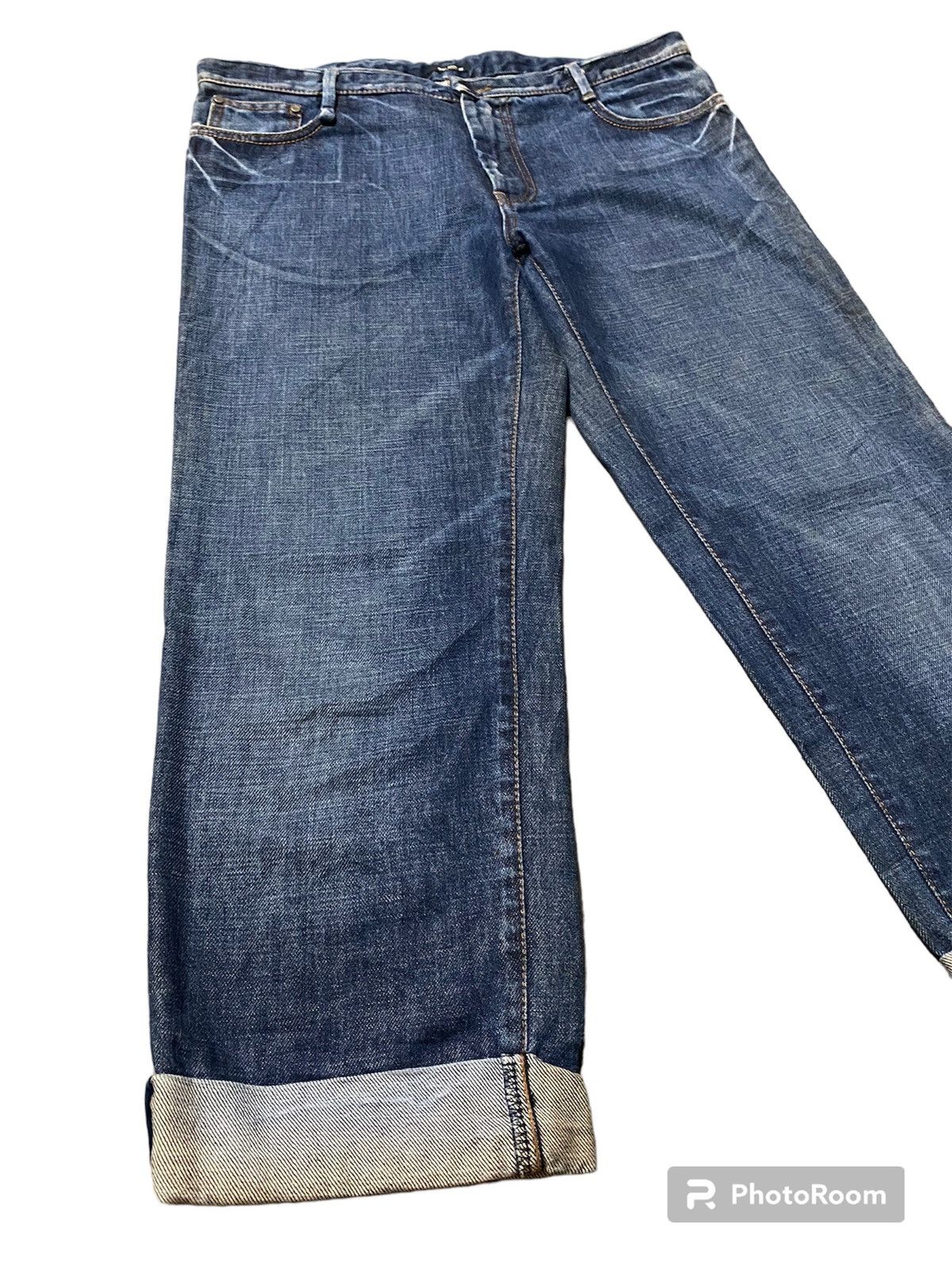 Miu Miu × Prada MIUMIU LOGO PATCH DENIM JEANS MADE IN ITALY Size 32" / US 10 / IT 46 - 9 Thumbnail