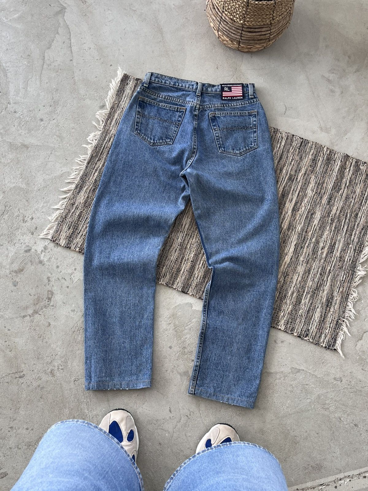 Vintage Polo Ralph Lauren Denim Jeans Blue Logo Y2K sk8