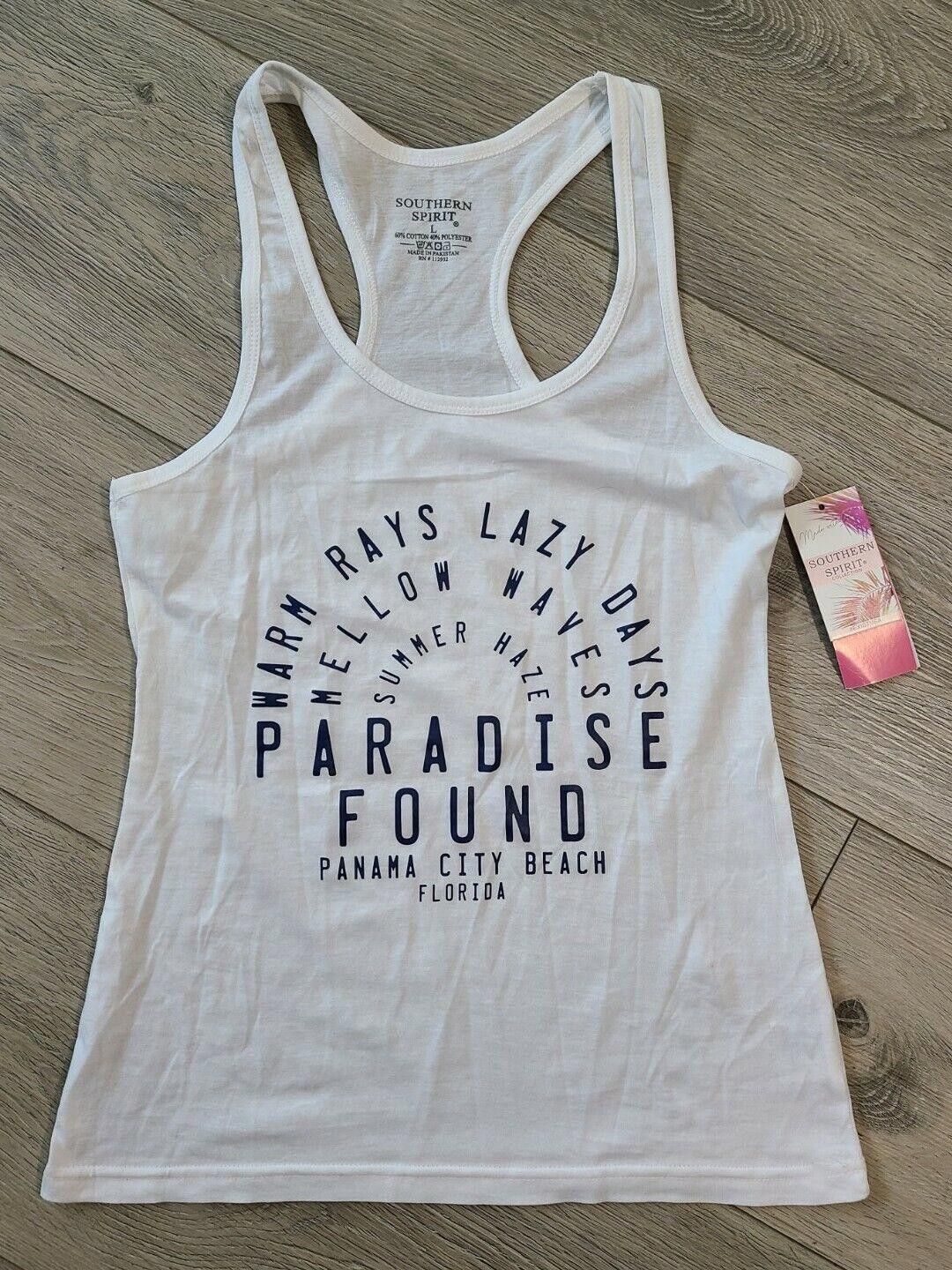 Designer Southern Spirit Tank Top Large Panama City Beach White Size L / US 10 / IT 46 - 1 Thumbnail