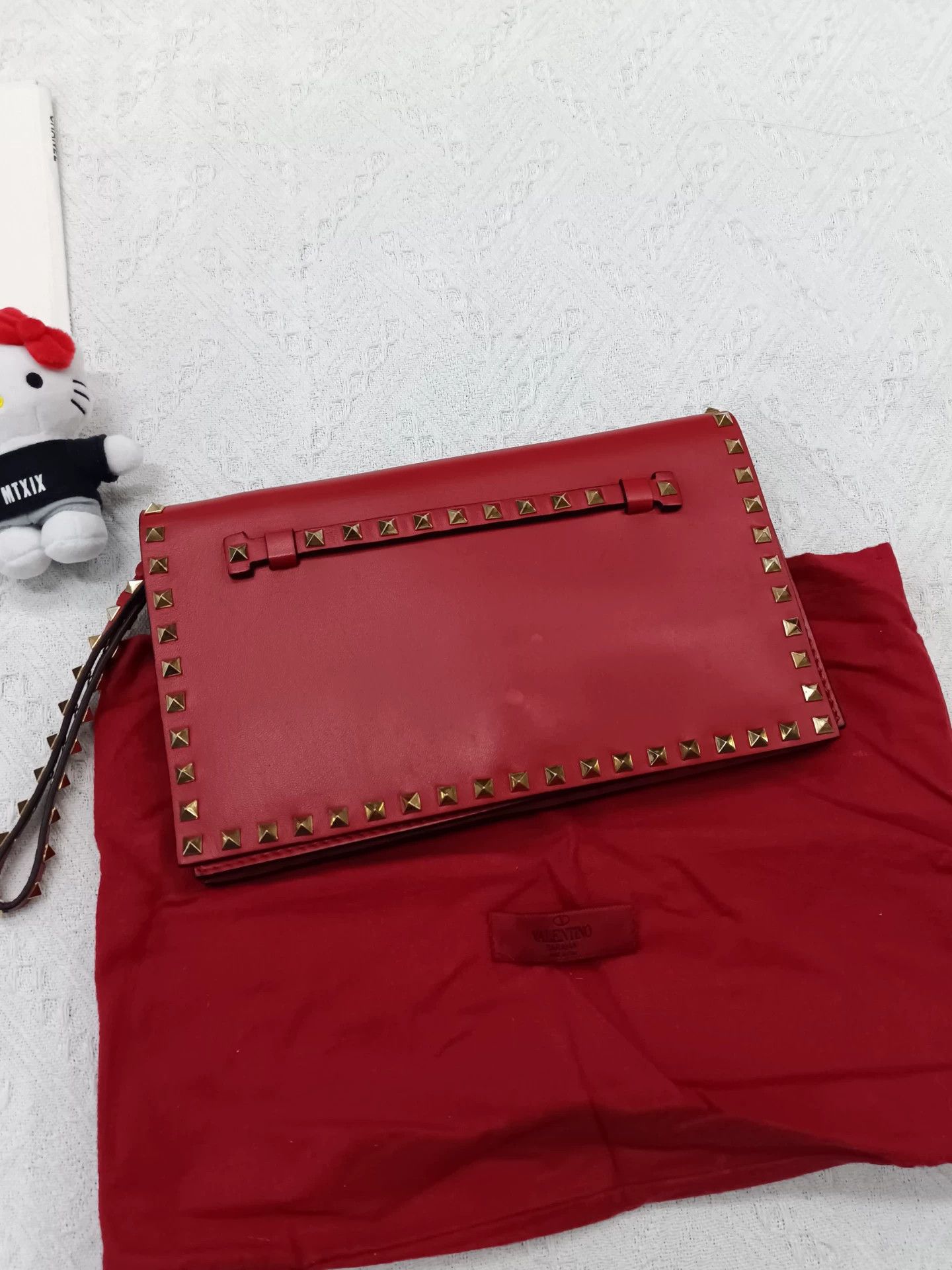 Valentino Valentino Red Studded Clutch w/ Dust Bag Size ONE SIZE - 2 Thumbnail