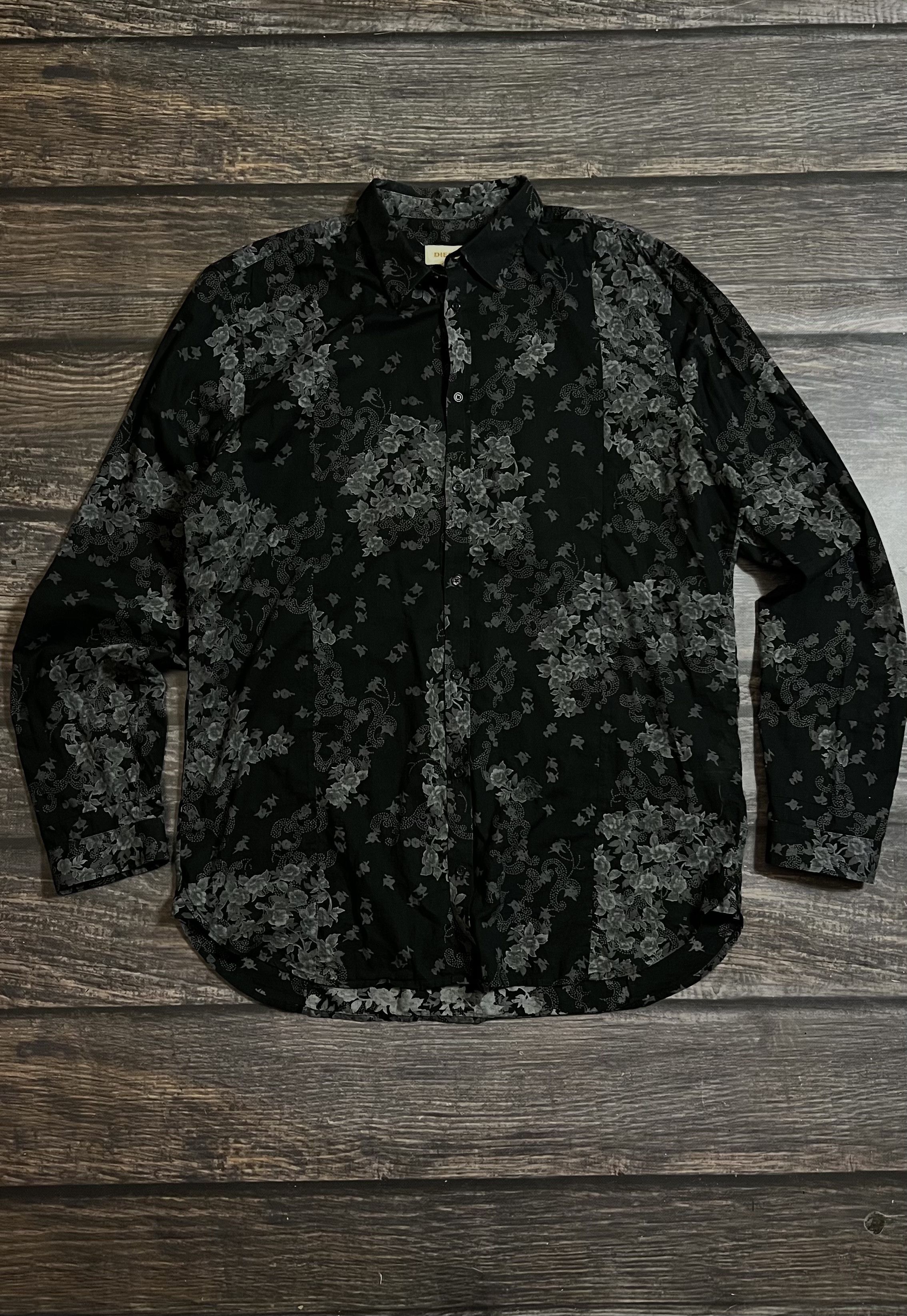 Diesel Gothic Flowers Vintage Shirt Men’s XL