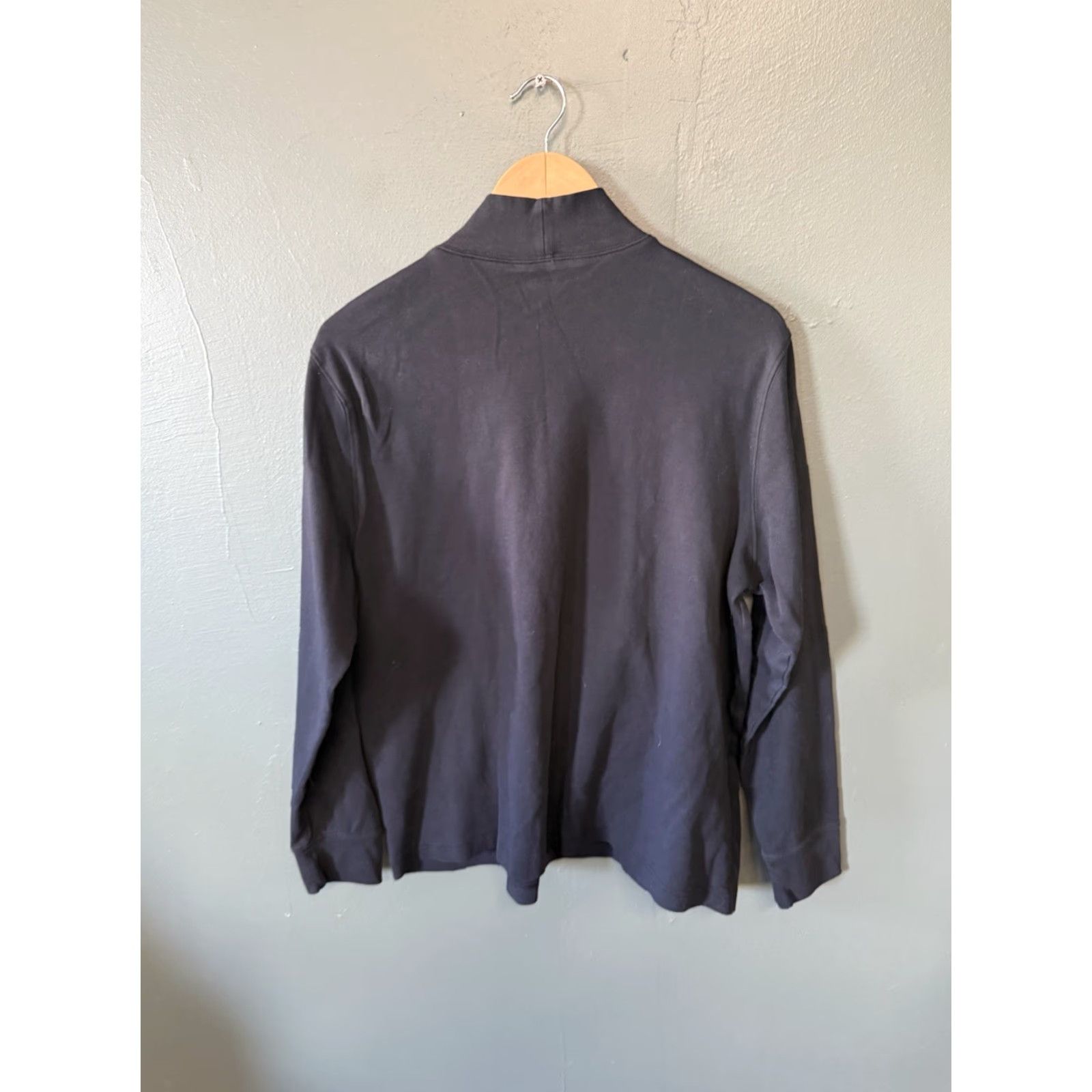 Lands' End Lands End Womens Black Turtleneck Long Sleeve T-Shirt Plus Size 1X Size XL / US 12-14 / IT 48-50 - 2 Thumbnail