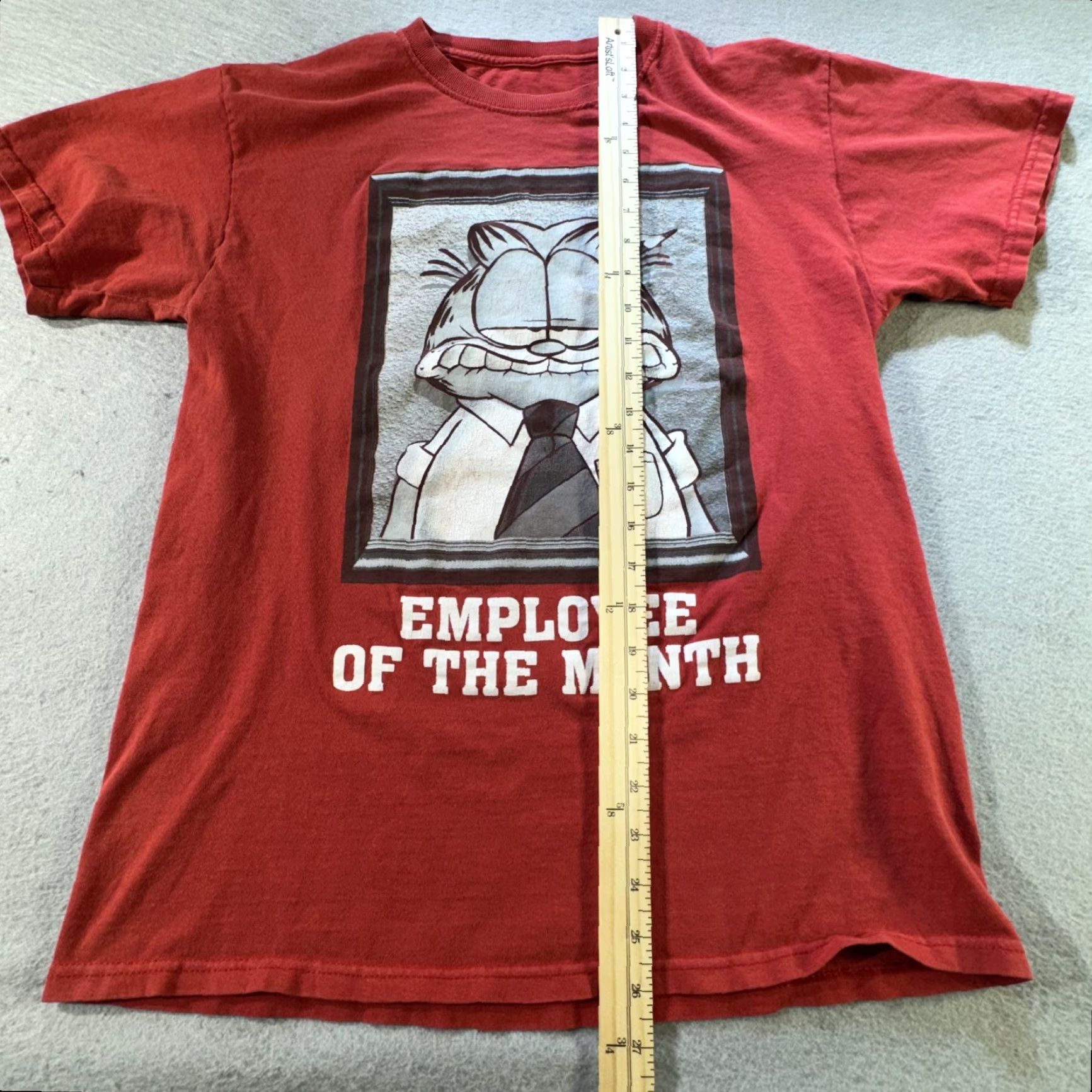 Vintage VINTAGE Garfield Employee Of The Month Shirt Mens Medium Red Comic Cat Cartoon Tee Mens Size US M / EU 48-50 / 2 - 6 Thumbnail