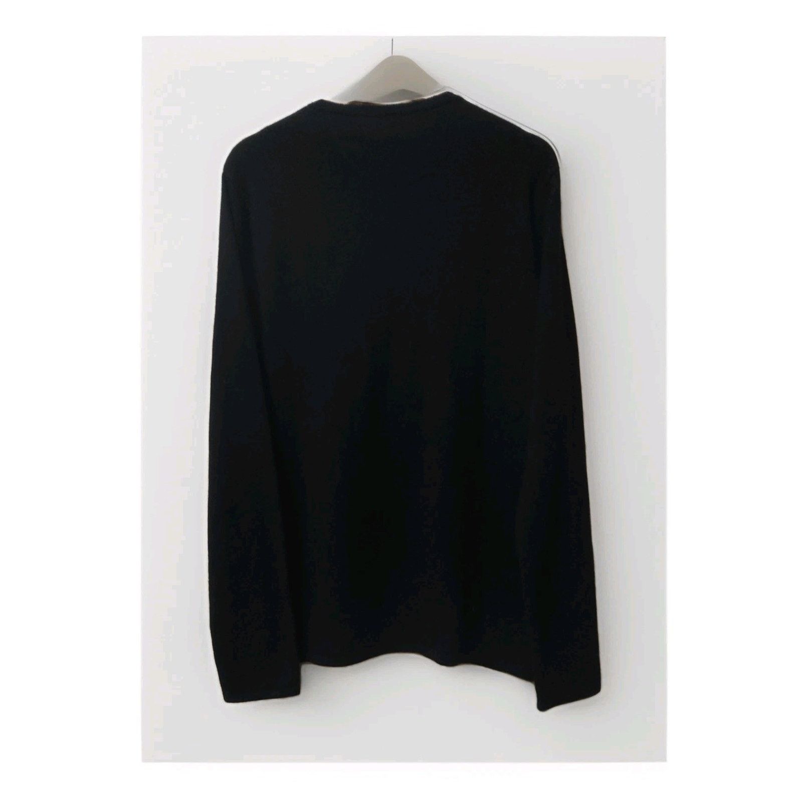 Vince VINCE Cashmere Wool Trimless Pullover Sweater Black White L Size L / US 10 / IT 46 - 3 Thumbnail