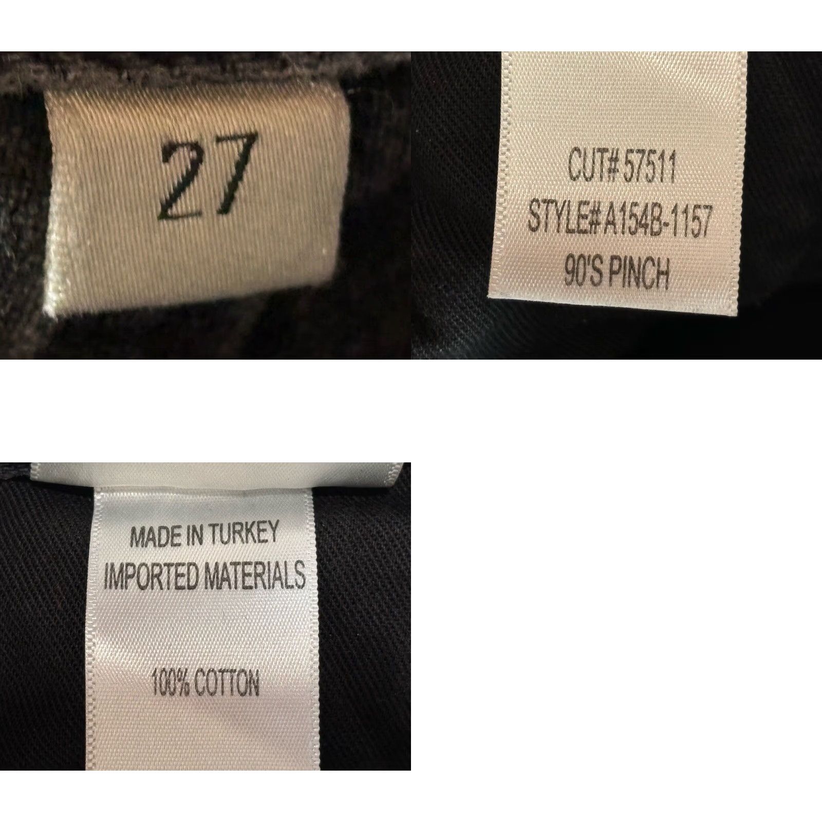 Agolde 90s AGOLDE High Waist Black Straight Stretch Denim Jeans Womens 27 Size 27" / US 4 / IT 40 - 8 Thumbnail