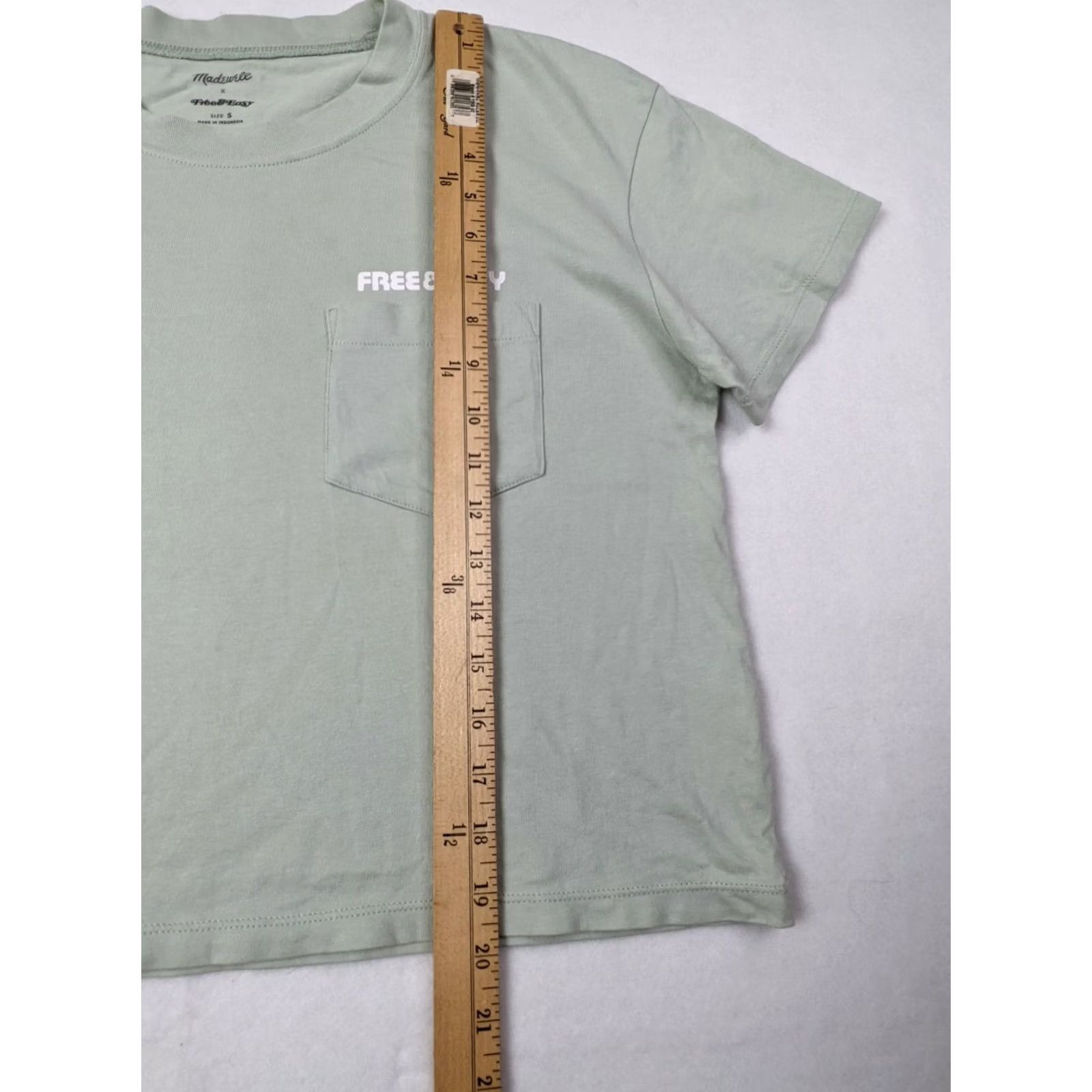 Madewell Madewell Pocket Tee Shirt Womens S Cotton Short Sleeve Light blue Solid Size 28" / US 6 / IT 42 - 4 Thumbnail