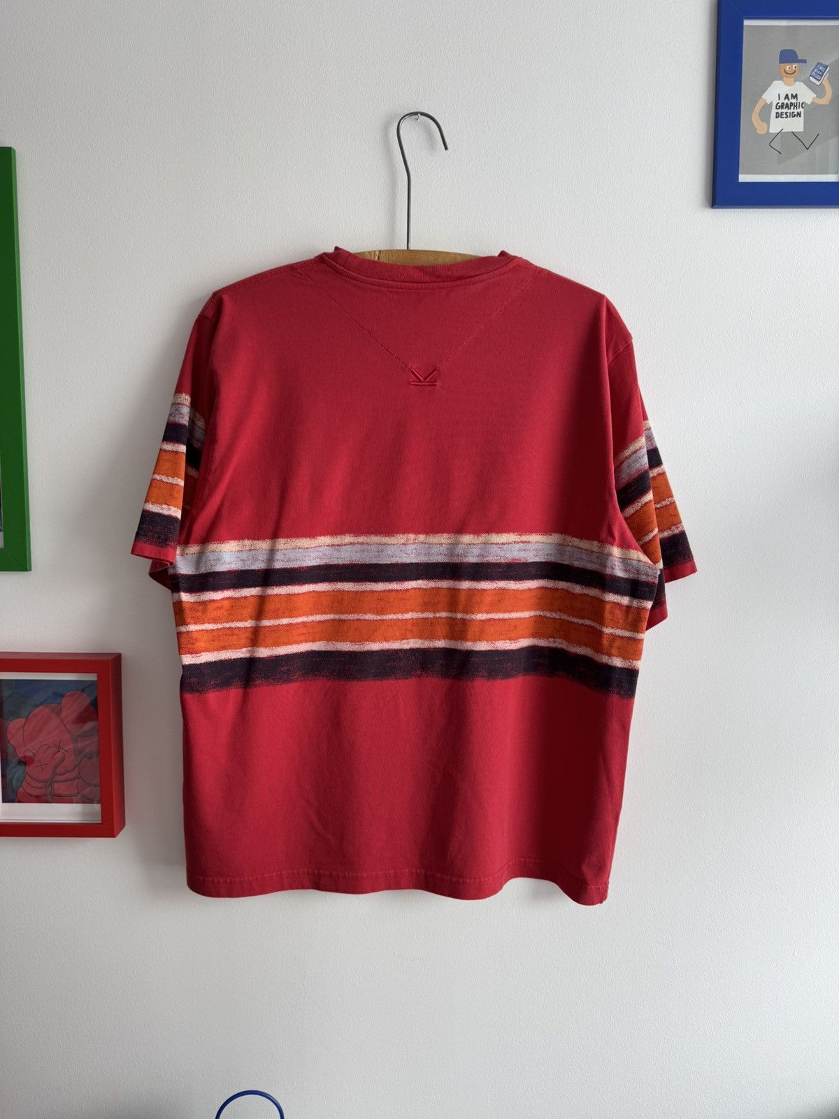 Kenzo Kenzo Striped Crew Neck Shirt Bold Red Size US M / EU 48-50 / 2 - 7 Thumbnail