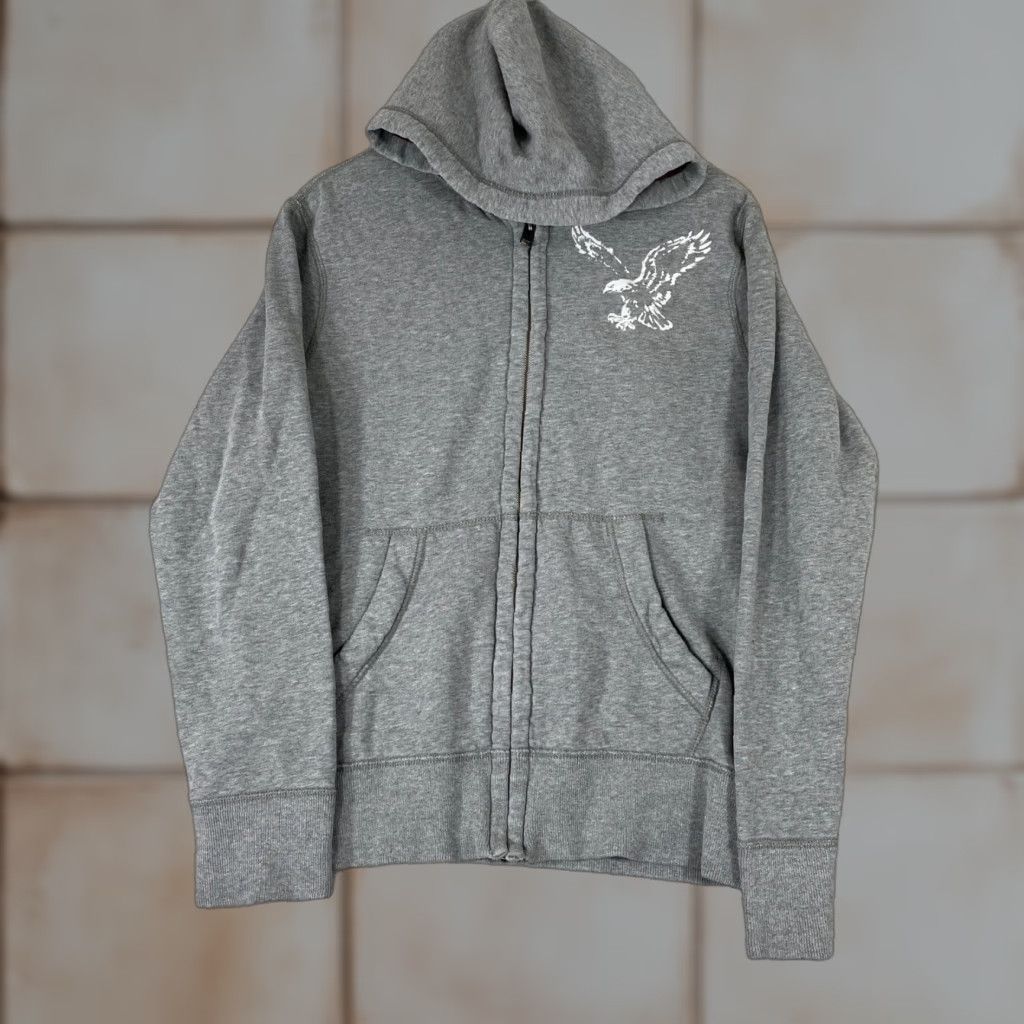 Sweat à Capuche American Eagle Femme Taille M Gris - Graphique Polaire