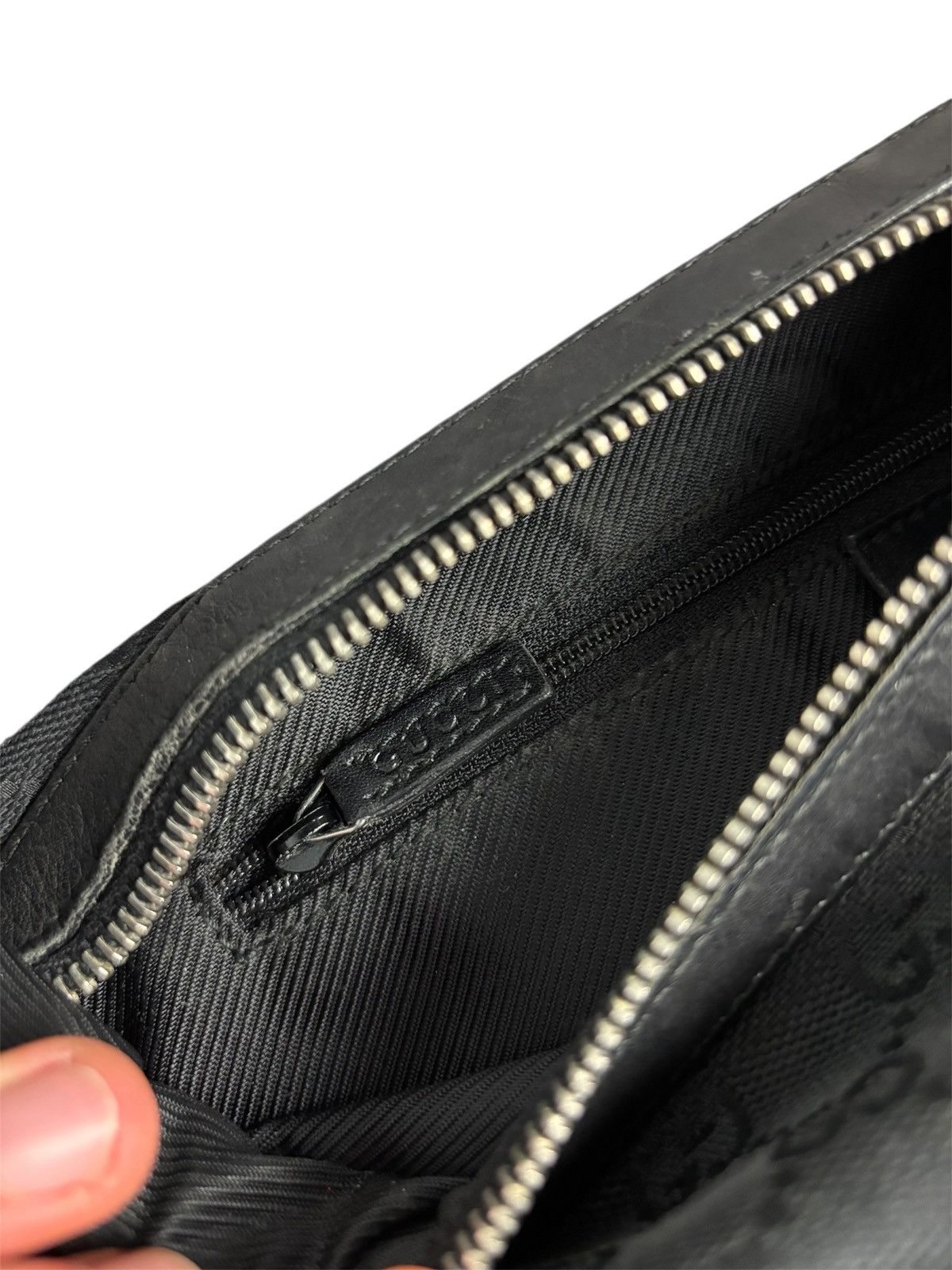 Gucci Gucci Vintage GG Canvas Small Black Shoulder Bag Luxury Size ONE SIZE - 14 Thumbnail