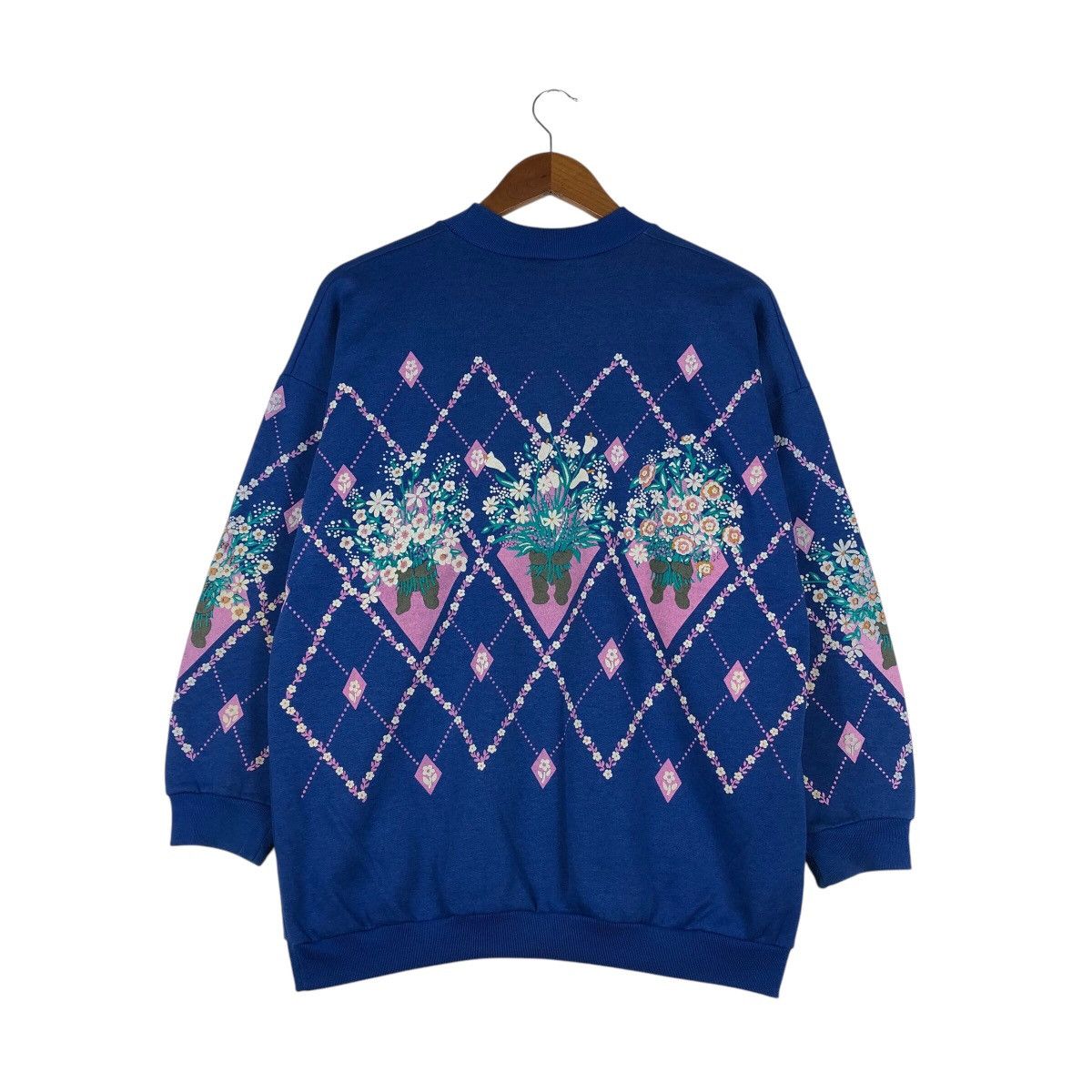 Vintage MITZ MITZ Flower Fullprint Sweatshirt Size US M / EU 48-50 / 2 - 2 Thumbnail