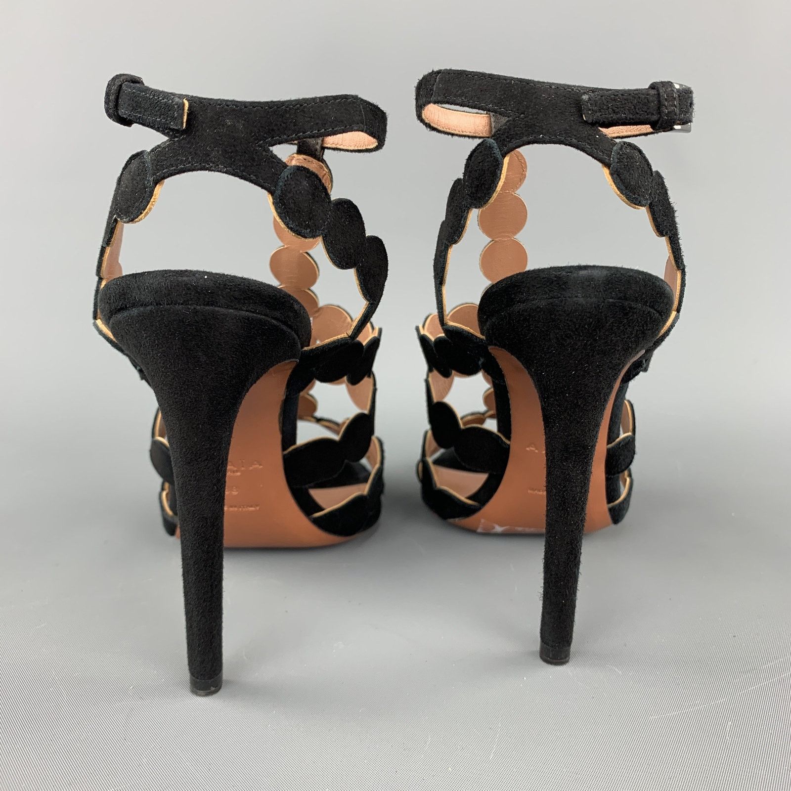 Alaia ALAIA Size 8 Black Suede Laser Cut Strappy Sandals Size US 8 / IT 38 - 6 Thumbnail