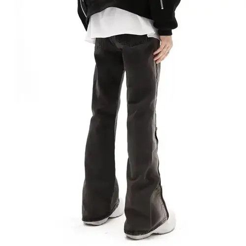 Japanese Brand Miyuki x Riho Split Zipper Baggy Flare Men Jeans Size US 34 / EU 50 - 3 Thumbnail