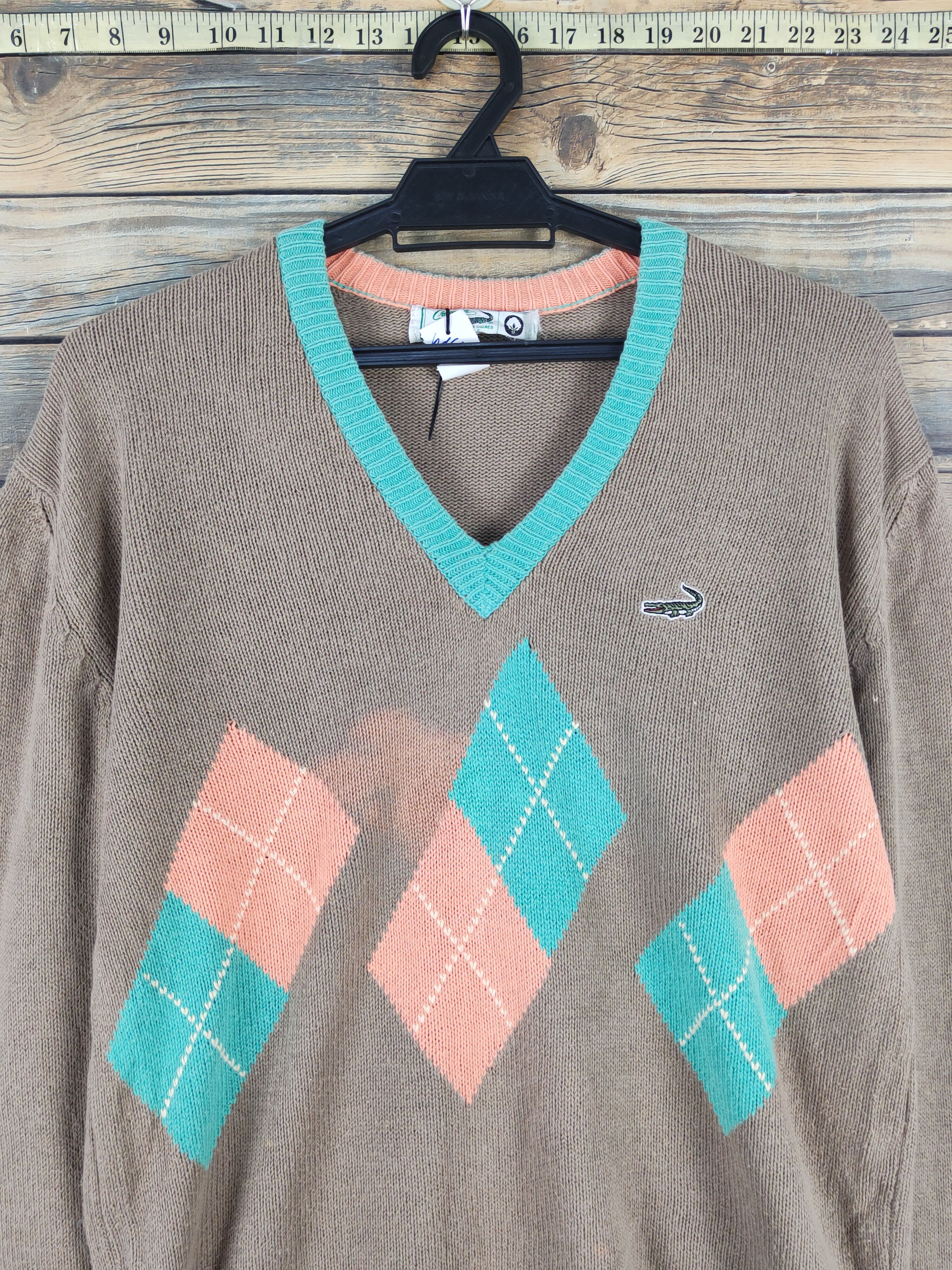 Vintage Crocodile Brown Faded Knitwear Sweatshirts #W1660 Size US L / EU 52-54 / 3 - 2 Thumbnail
