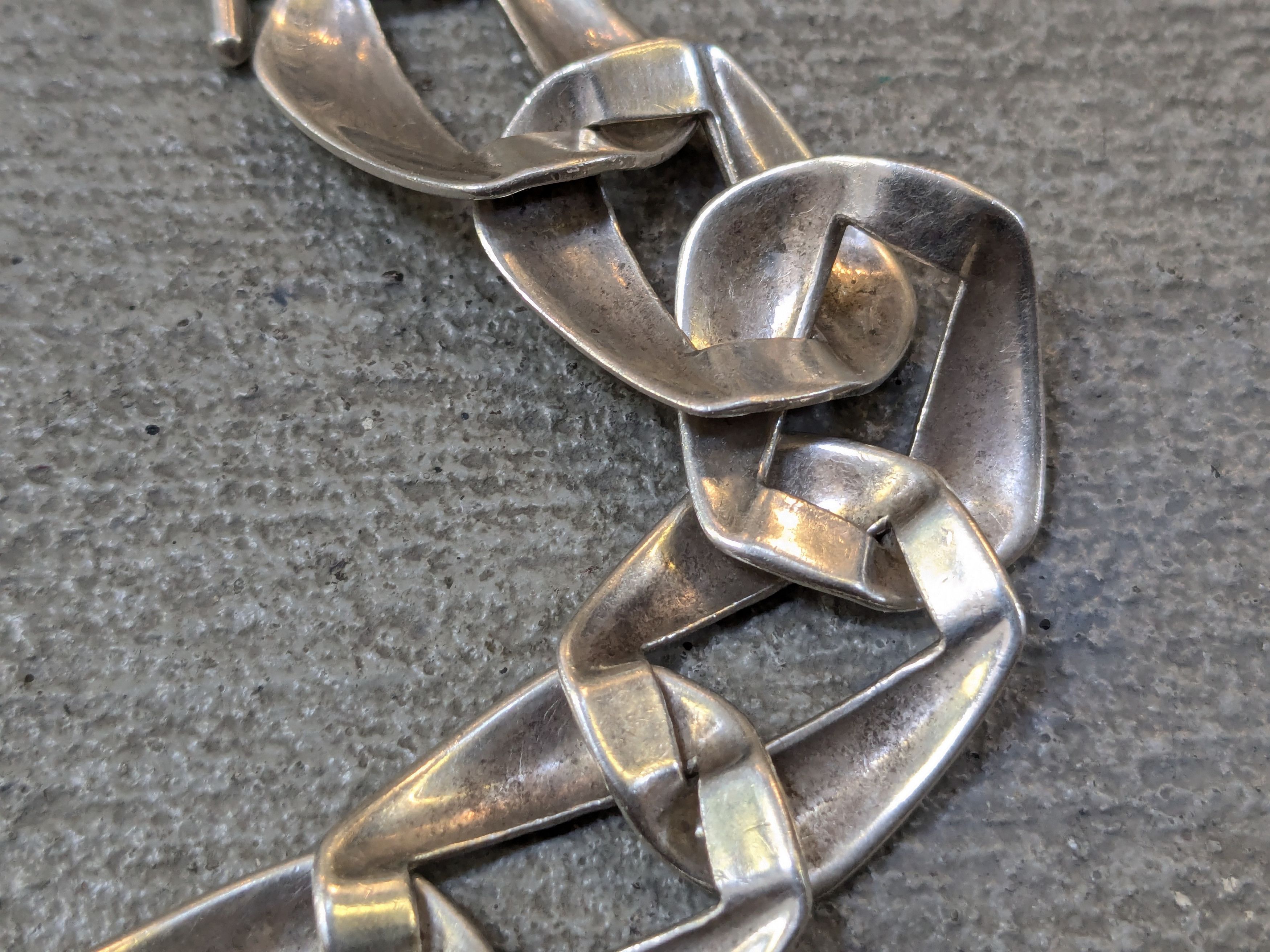 Jewelry Vintage Sterling Silver Bracelet Cuban Curb 8.25 Mexico Size ONE SIZE - 13 Thumbnail
