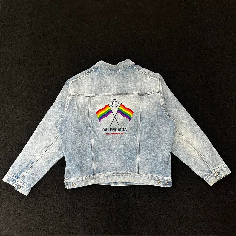 Balenciaga Balenciaga size 34 Embroidered BB flag jacket Size M / US 6-8 / IT 42-44 - 2 Thumbnail