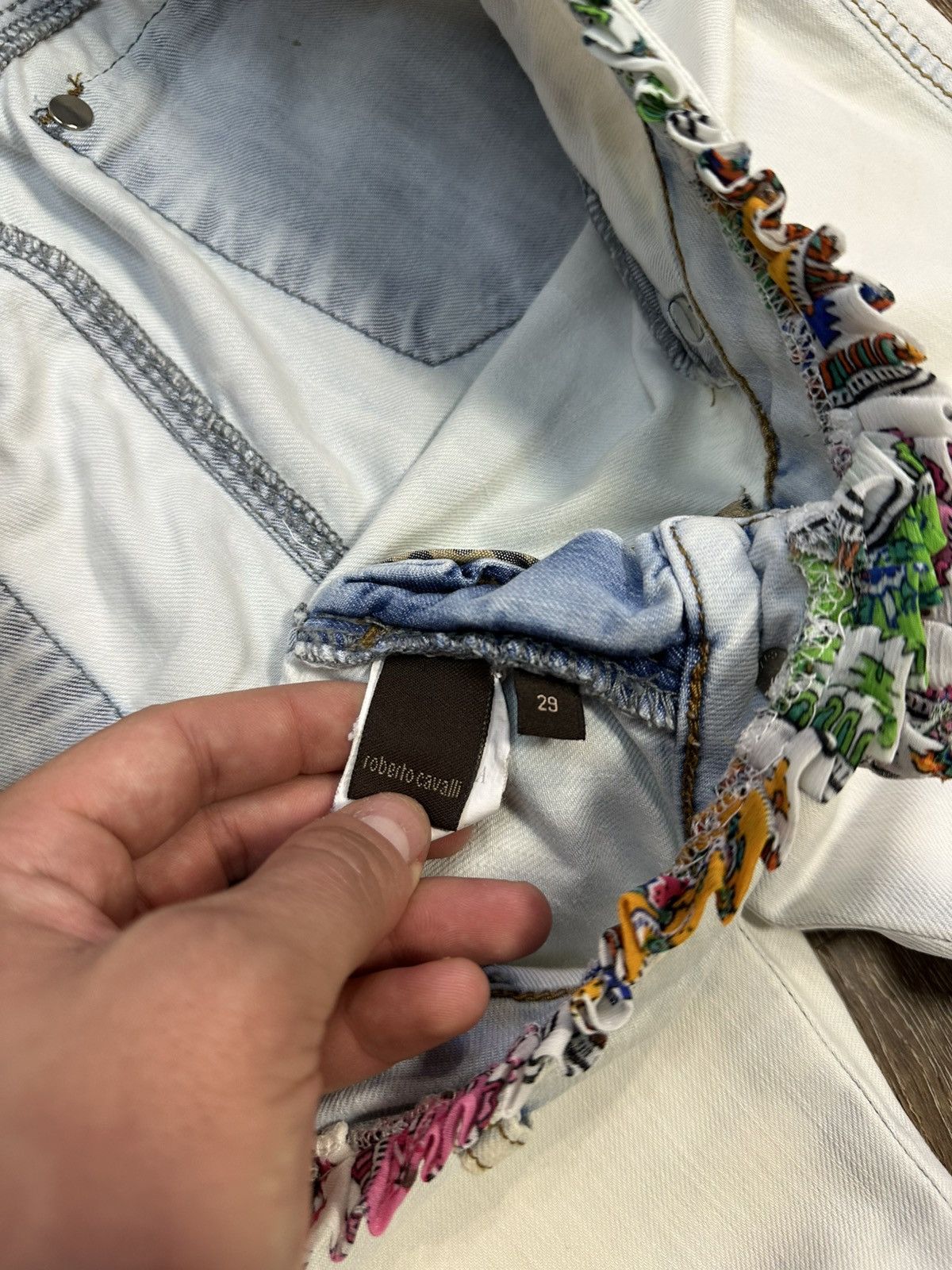 Roberto Cavalli Roberto Cavalli Vintage Y2K Jeans Denim Size 29" - 7 Thumbnail