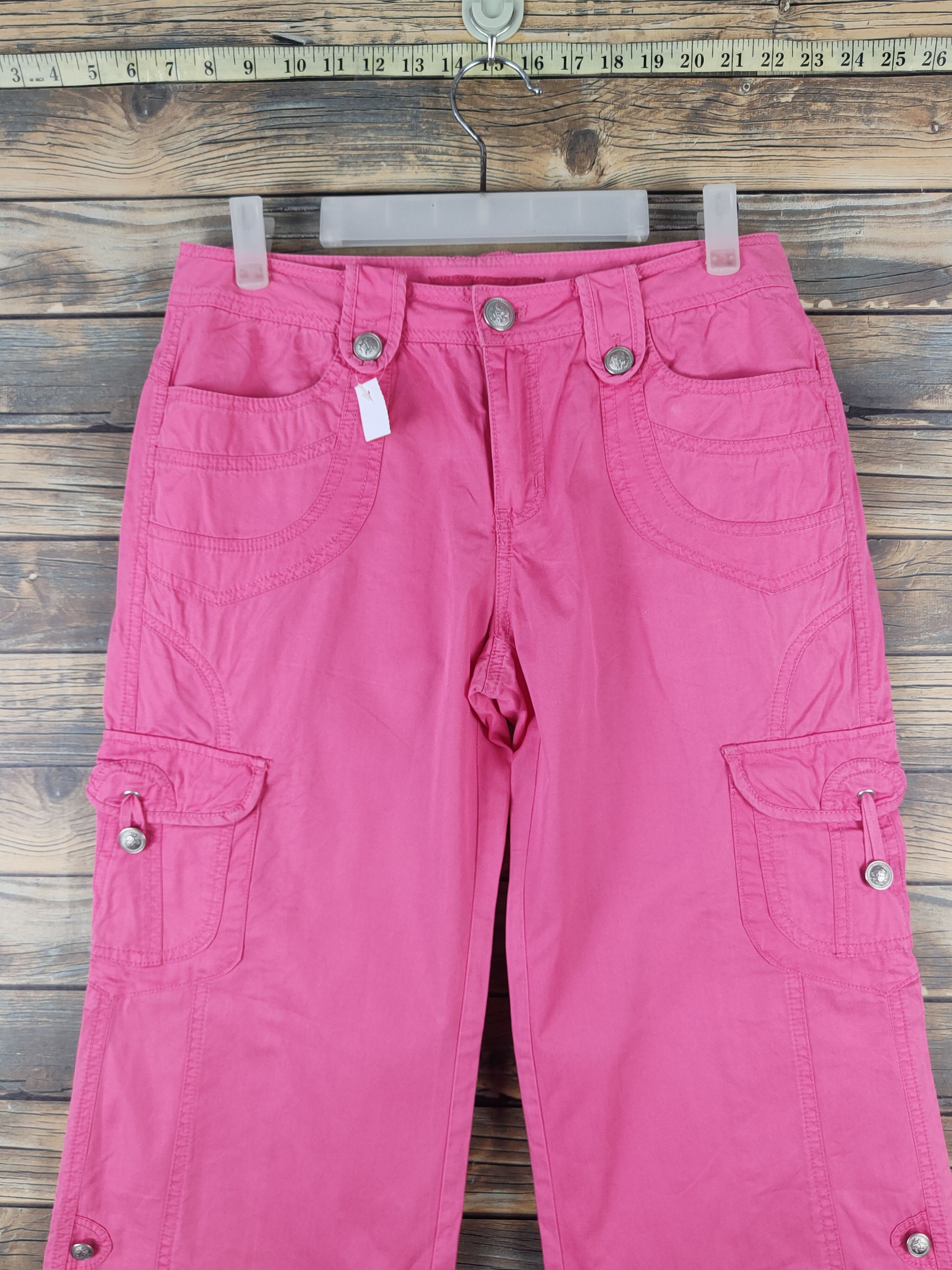 Japanese Brand DL Clride Pink Multipocket Tactical Cargo Pants #1364 Size 30" / US 8 / IT 44 - 2 Thumbnail
