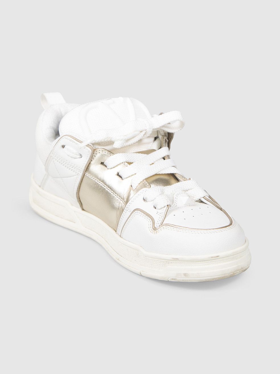 Valentino White Leather Open Skate Trainers Size US 8 / IT 38 - 1 Thumbnail