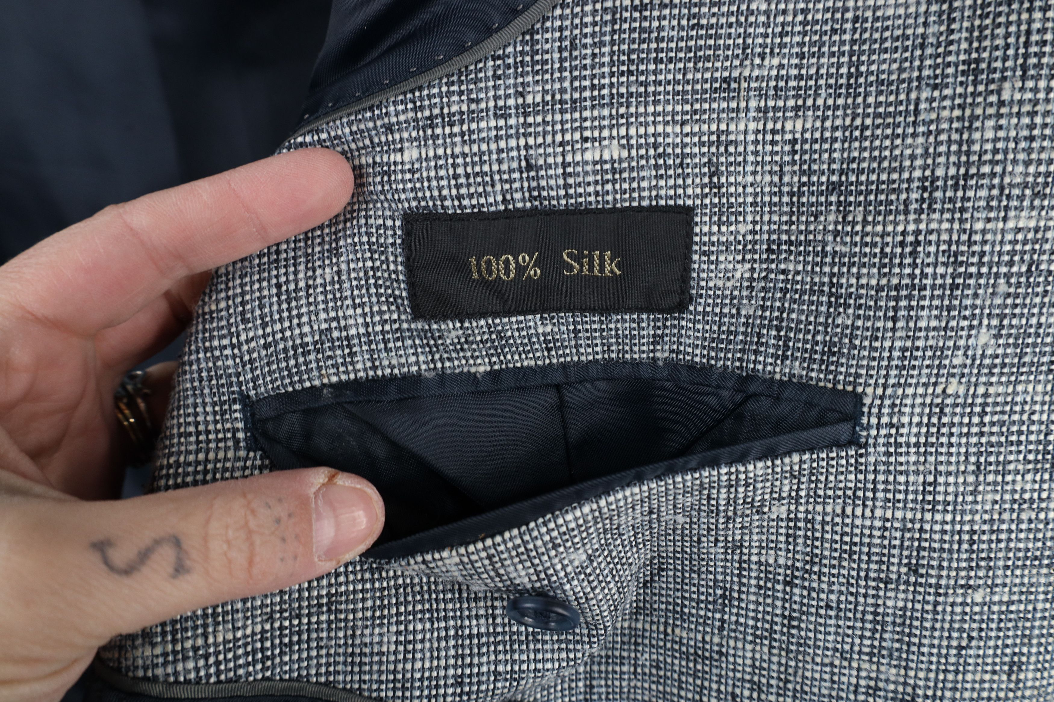 Vintage Vintage 90s Rockabilly Silk 2 Button Suit Coat Blazer Jacket Size US XL / EU 56 / 4 - 12 Thumbnail