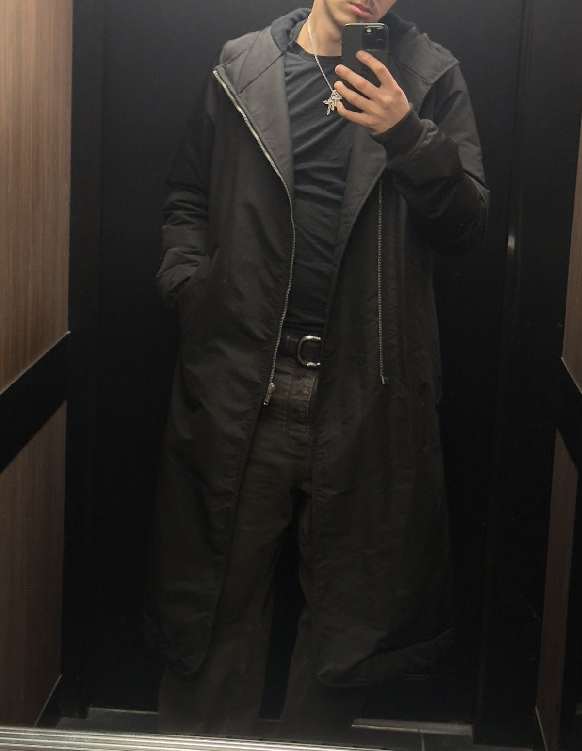 Rick Owens Rick Owens FW2011 Nylon Coat / Technical Hood Size US L / EU 52-54 / 3 - 1 Thumbnail