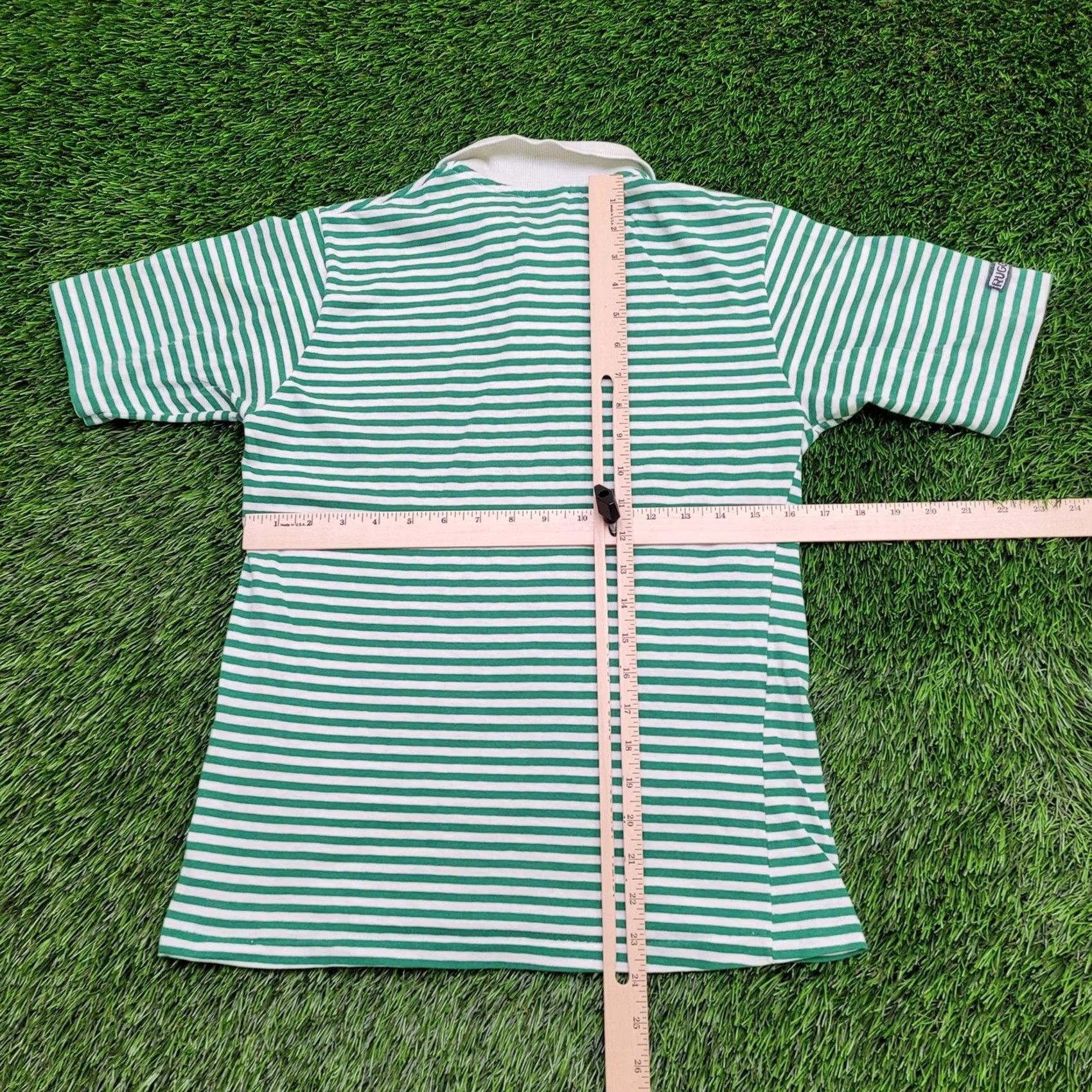 Gant VINTAGE GANT Rugger Polo Shirt Striped Green 90s Teens S/M Short Sleeve Casual Preppy Shirt Mens Girls Size US M / EU 48-50 / 2 - 3 Thumbnail