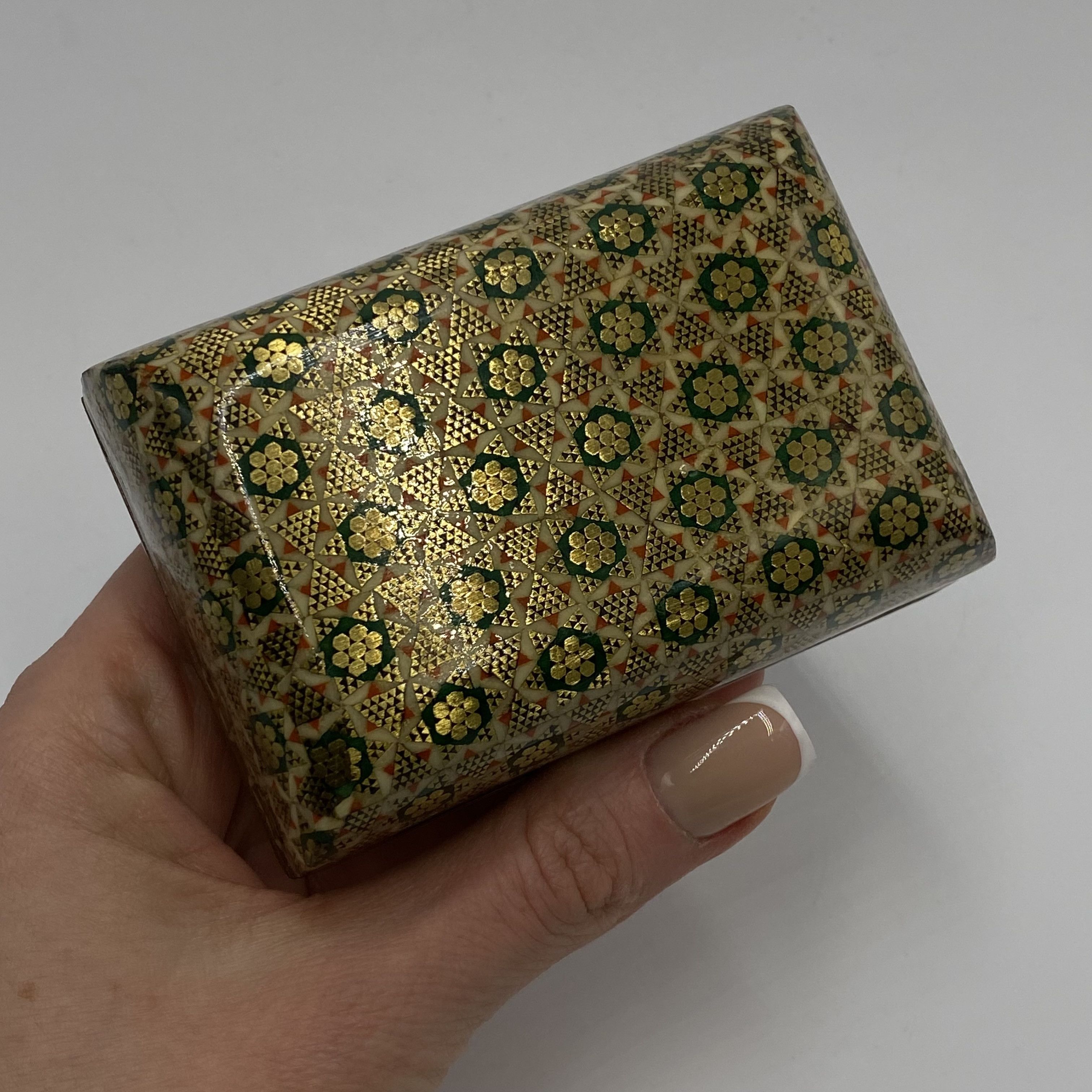 Vintage Vintage Persian Hand Painted Mosaic Trinket Jewelry Box Polo Size ONE SIZE - 4 Thumbnail