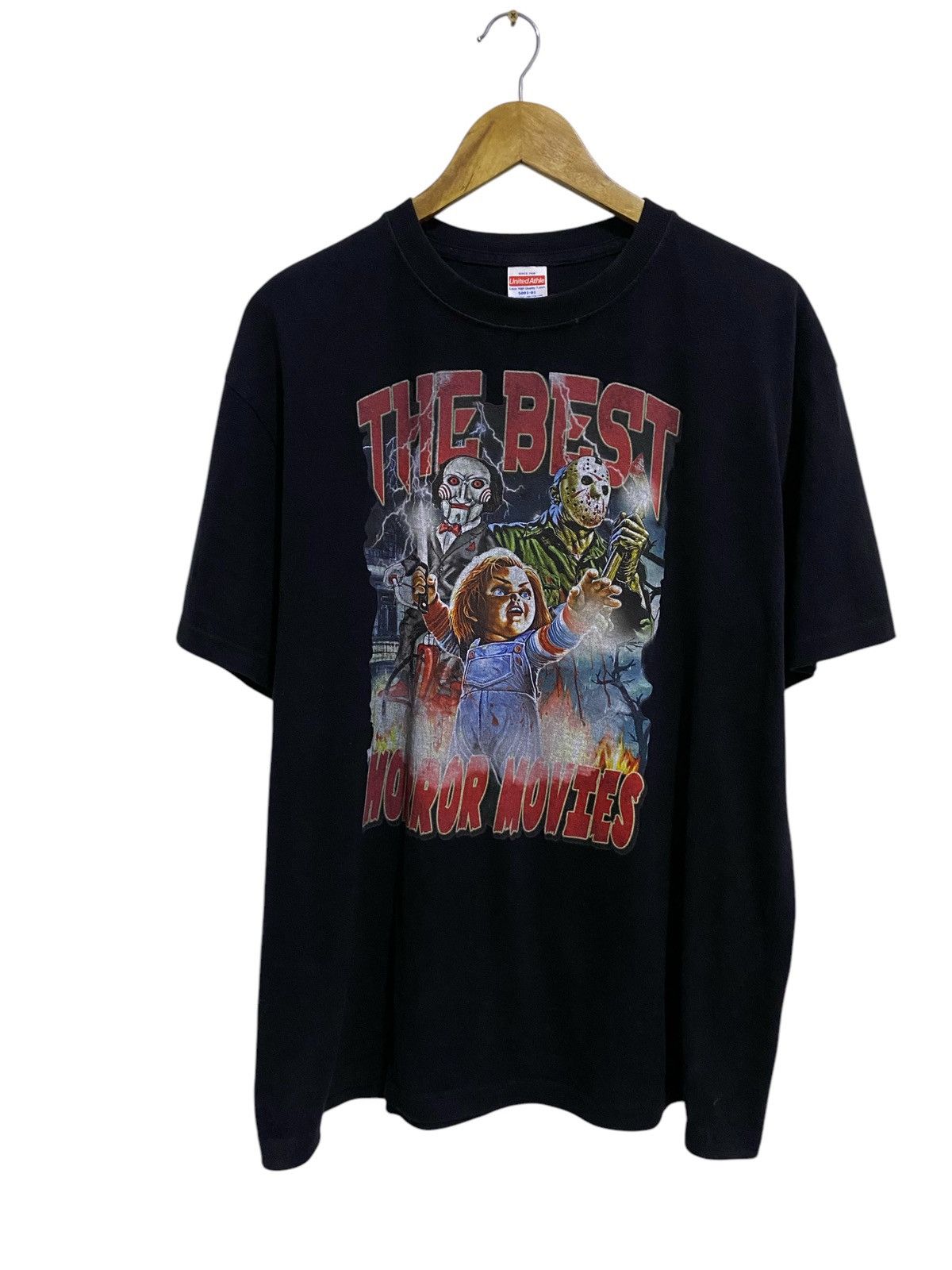 Vintage Vtg 90s !! Horror Movie CHUCKY Tshirt Big Logo Print Size US XL / EU 56 / 4 - 1 Thumbnail