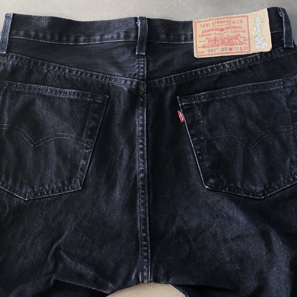 DENIM TEARS × Levi's 🇯🇲 PLANE JANE LEVI'S 501 BLACK DENIM JEANS Size US 33 - 11 Thumbnail