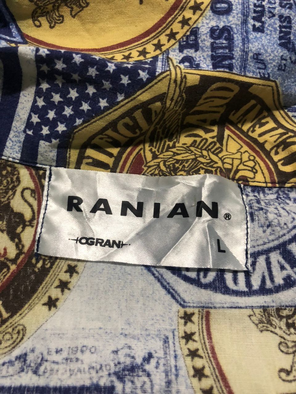 Japanese Brand 80s-90s Vintage Ranian All Over Print Open Collar Shirt Rare Size US L / EU 52-54 / 3 - 10 Thumbnail