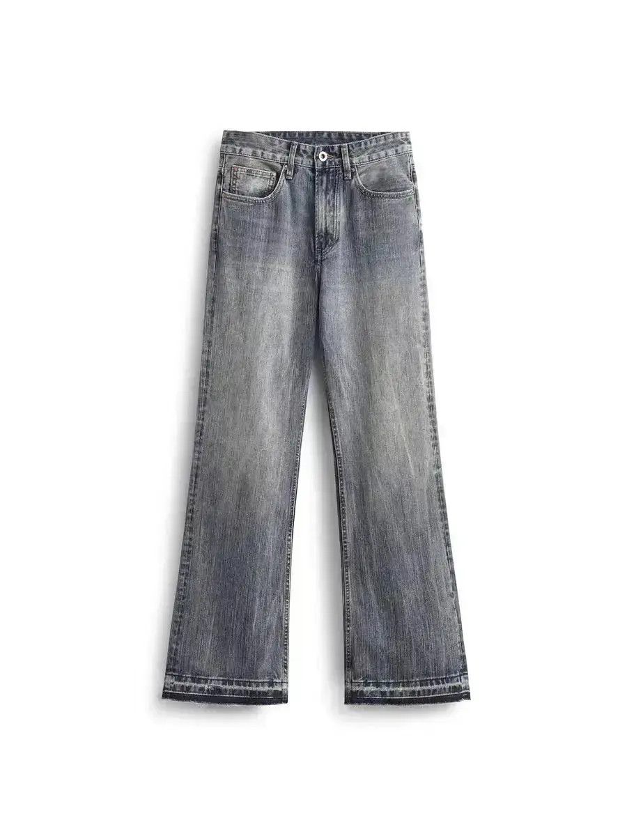 Japanese Brand Vertical Stripe Washed Micro Jeans Size US 32 / EU 48 - 1 Thumbnail