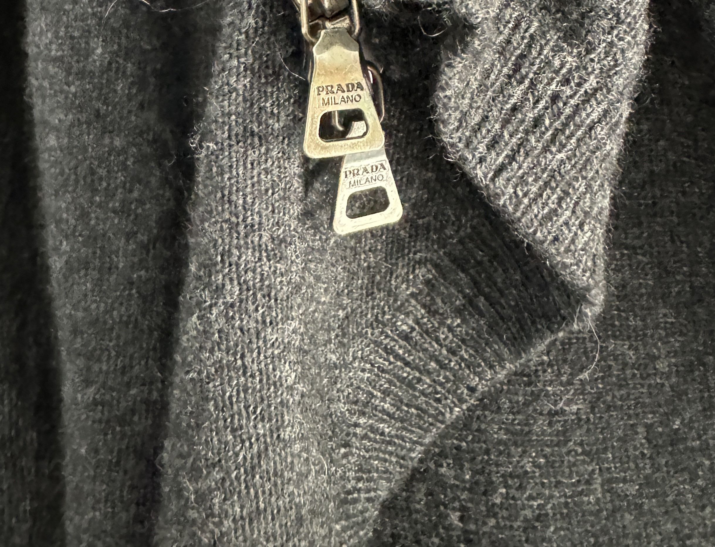 Prada PRADA Wool Sweater Jacket Cardigan Gray Size 44 Full Zip Size M / US 6-8 / IT 42-44 - 7 Thumbnail
