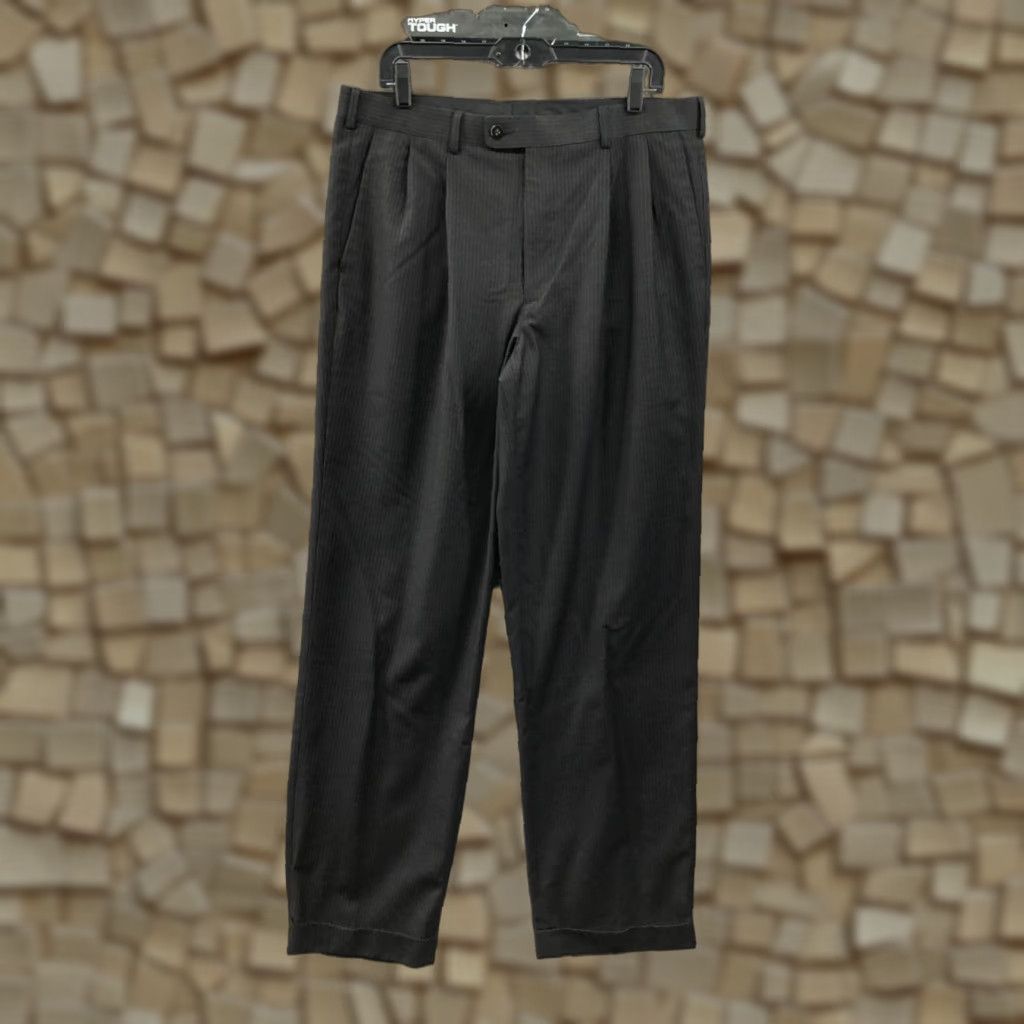 Vintage Axist Mens Dress Pants 36x34 Black Pin Striped Size US 36 / EU 52 - 1 Thumbnail