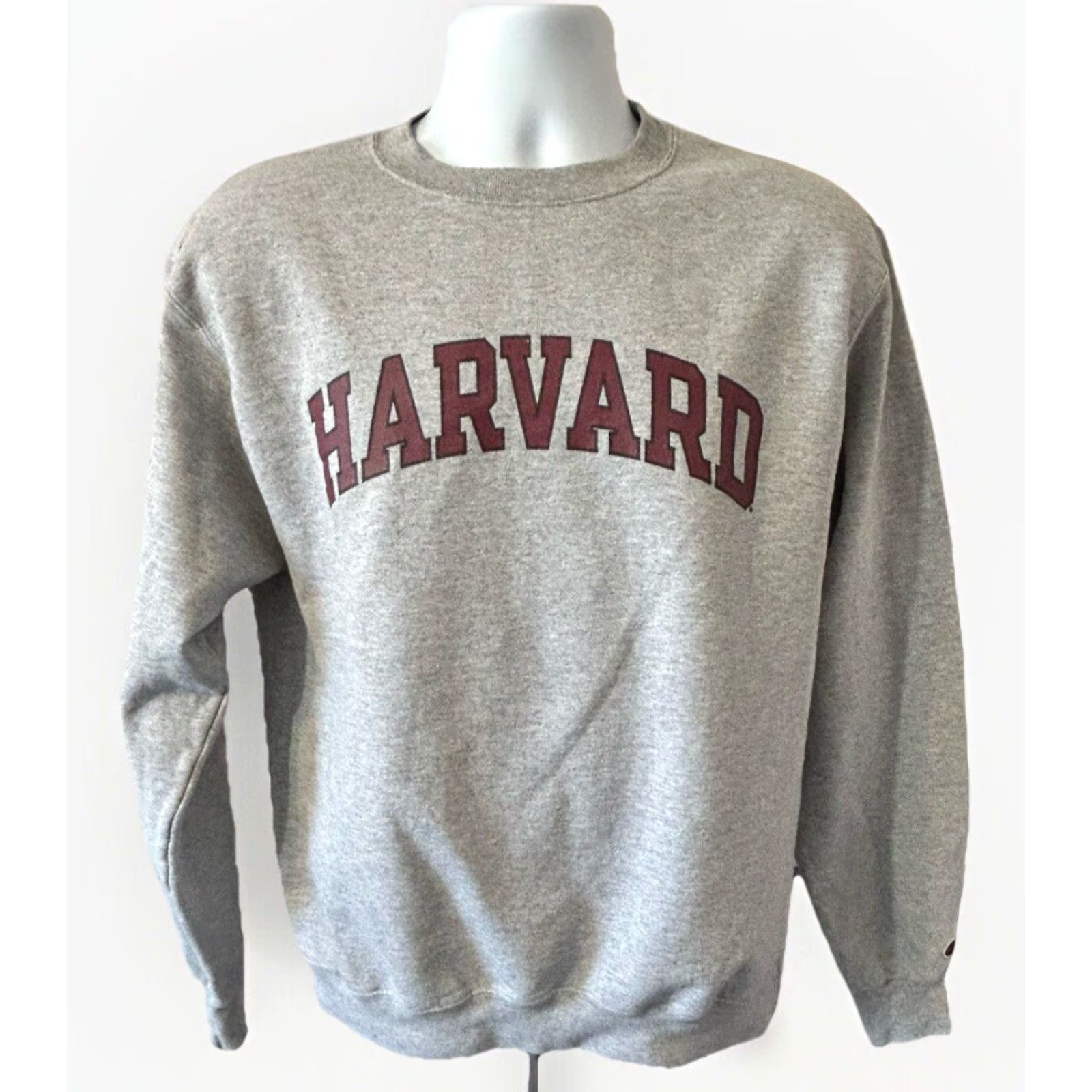 Champion VINTAGE Champion Sweatshirt Men Medium Heather Gray Logo Pullover Crew Neck Y2K Harvard University Eco Fleece Size US M / EU 48-50 / 2 - 5 Thumbnail