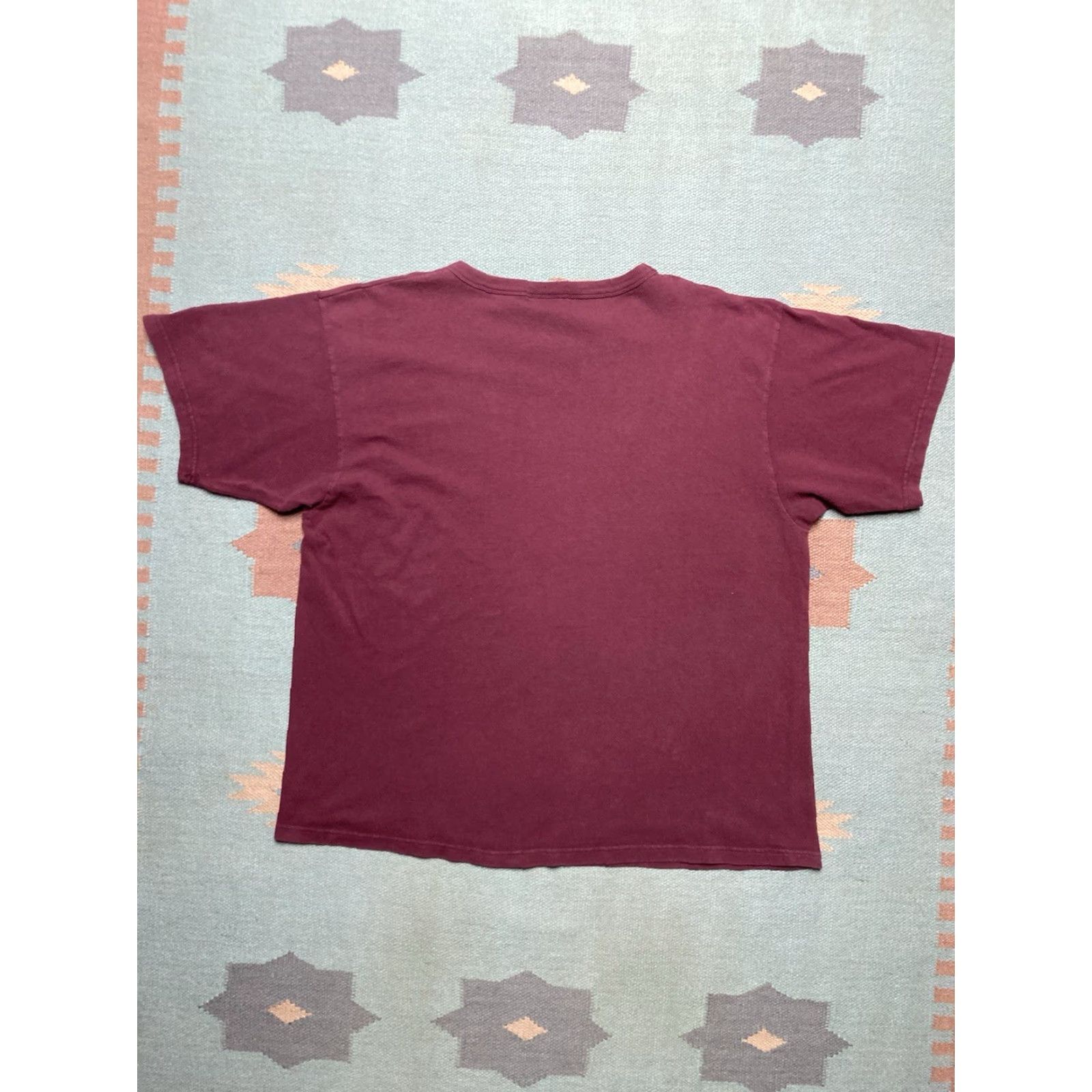 Champion VINTAGE Champion T-Shirt Men XL Cotton 90s Red Maroon Burgundy Spell Out Shirts Size US XL / EU 56 / 4 - 6 Thumbnail