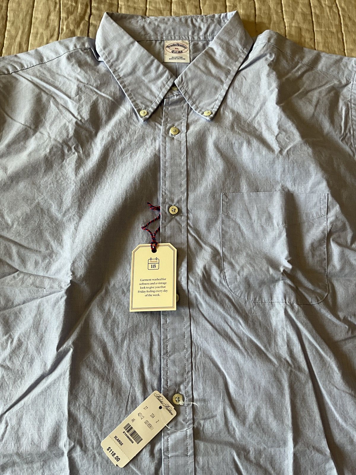 Brooks Brothers Brooks brothers Mens 100% cotton long sleeve shirt Size US XL / EU 56 / 4 - 5 Thumbnail