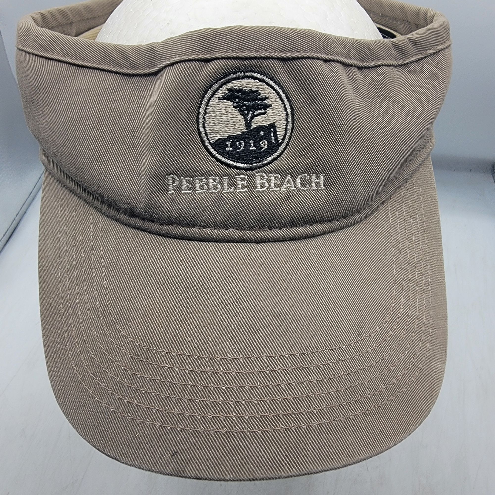 Other Pebble Beach Gray Golf Visor Hat Cap AHead Vintage Adjustabl Size ONE SIZE - 7 Thumbnail