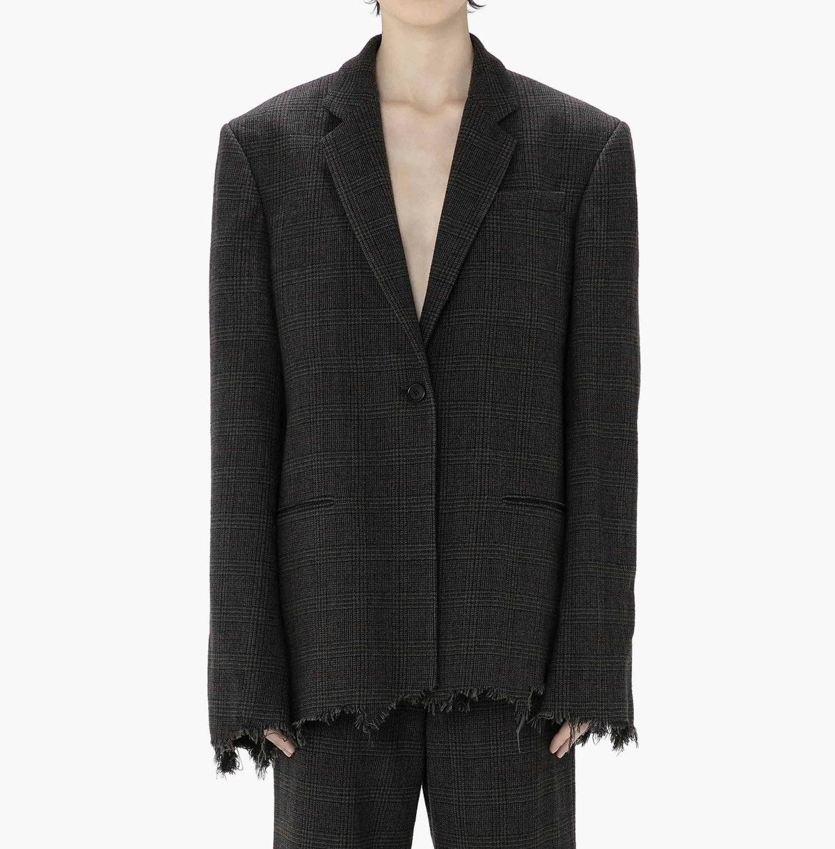 JW Anderson NEW L Distressed Wool Frayed Edging Raw Hem Blazer Jacket Size US L / EU 52-54 / 3 - 2 Thumbnail