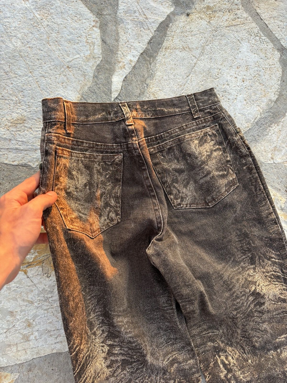 Japanese Brand × Roberto Cavalli 2000s Vintage Japan Wide Leg Y2K Faded Roberto Cavalii Pants Size US 32 / EU 48 - 5 Thumbnail
