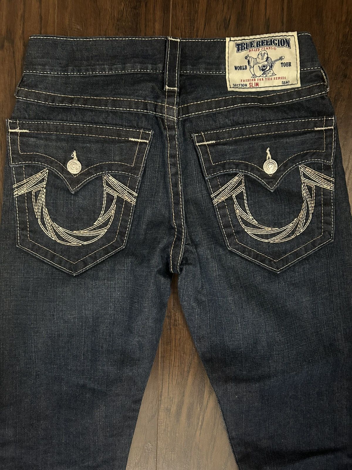 True Religion True Religion Dark Denim Slim Jeans Size US 30 / EU 46 - 6 Thumbnail