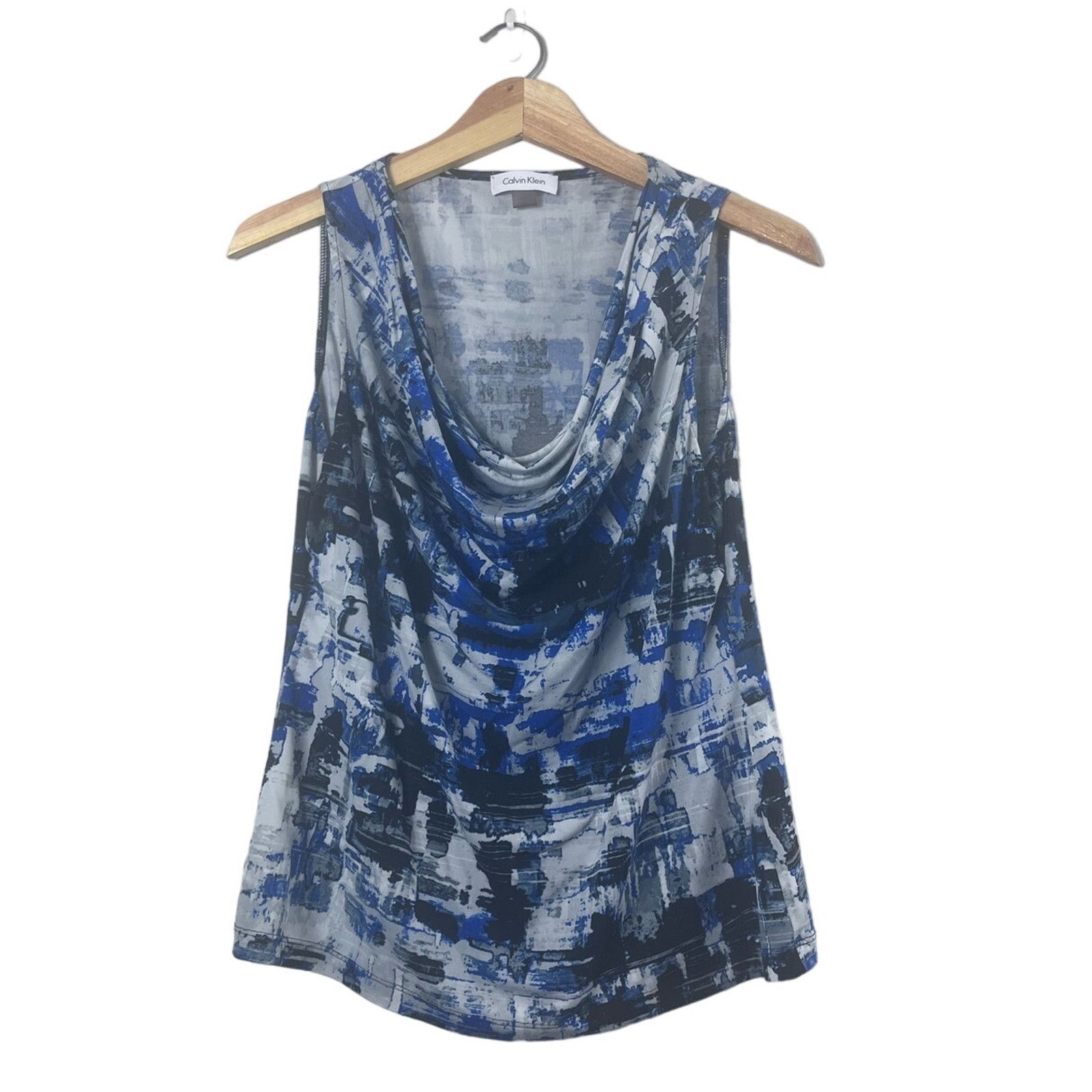 Calvin Klein Women's Blue and Black Calvin Klein Tank Top L Size L / US 10 / IT 46 - 1 Thumbnail