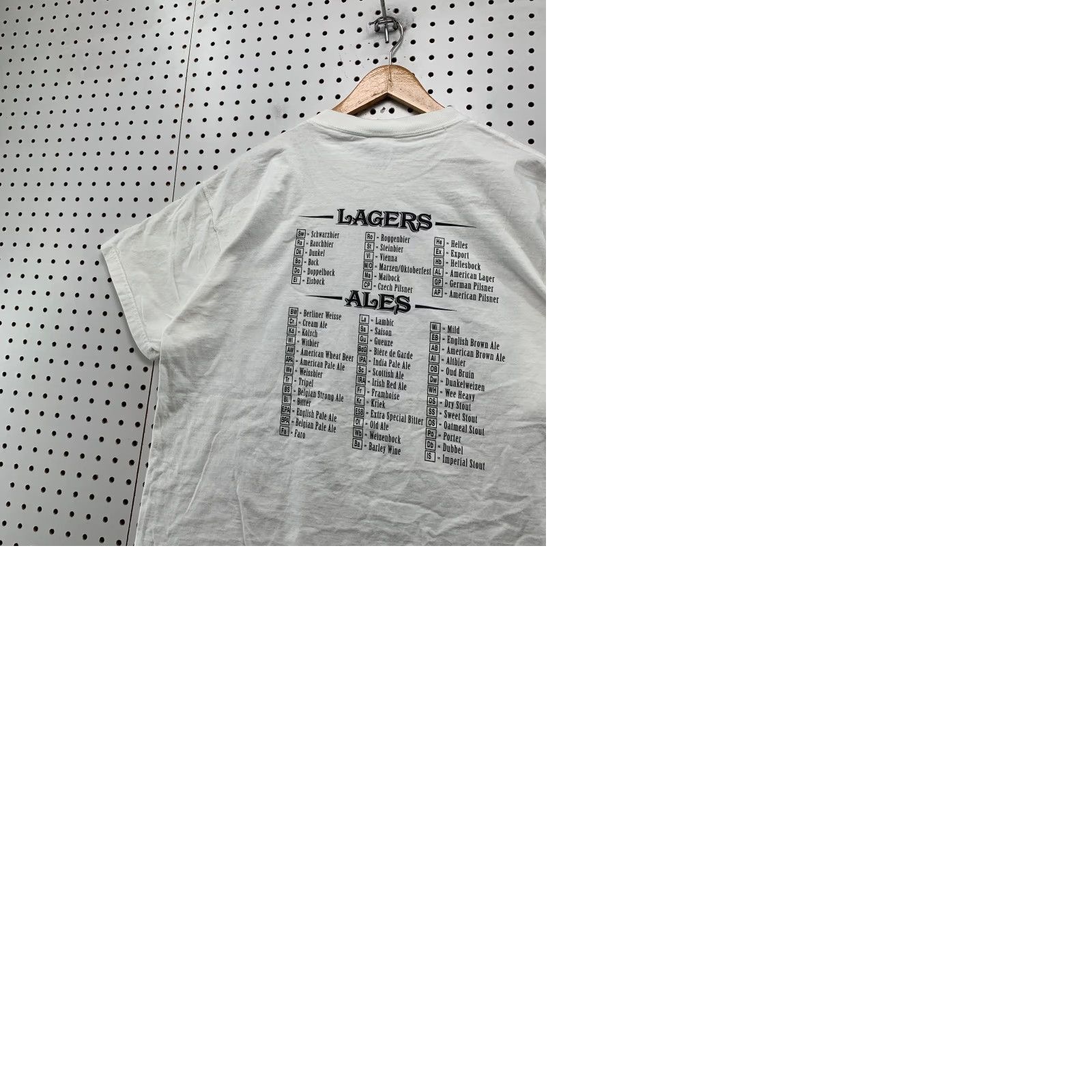 Fruit Of The Loom VINTAGE Fruit of the Loom Funny Beer Periodic Table T Shirt Mens XL White Beeriodic Short Sleeve Mens Size US XL / EU 56 / 4 - 10 Thumbnail