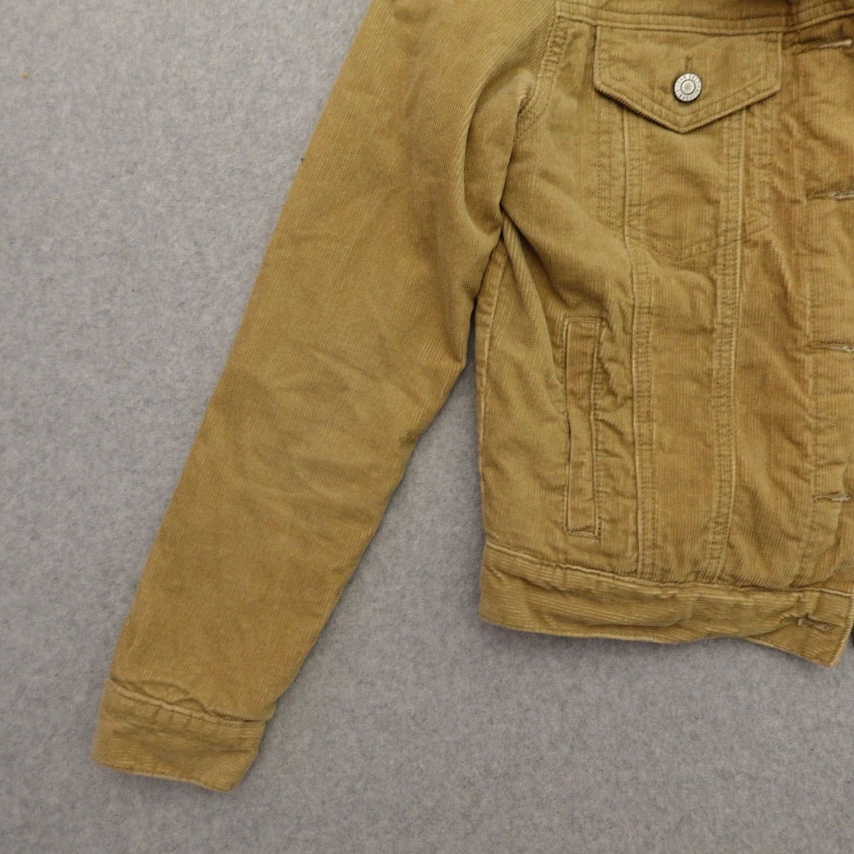 Vintage VINTAGE John Galt Jacket Women Small Corduroy Shacket Beige 18X22 Y2k Sherpa Trucker Melville Size S / US 4 / IT 40 - 6 Thumbnail