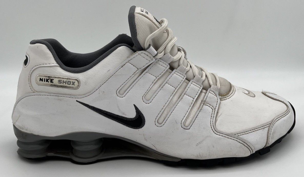 Nike Nike Mens Size 11 Shox NZ Leather White Cool Grey Shoes Size US 11 / EU 44 - 6 Thumbnail