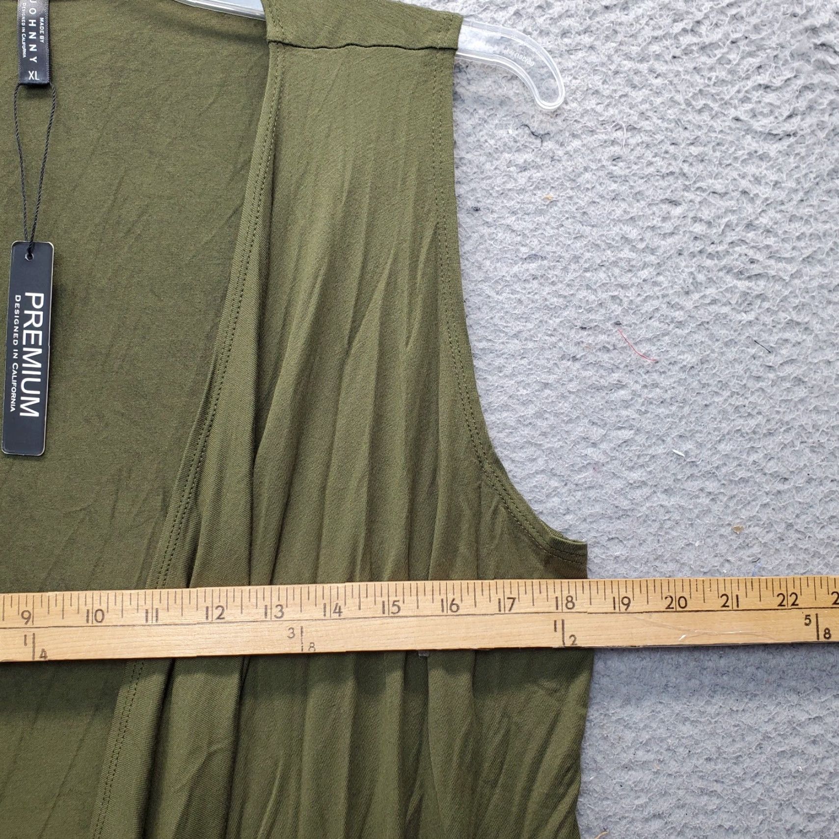 Vintage Johnny Cardigan Womens XL Green Sleeveless Open Front Drape Stretch Knit Casual Shirt Size XL / US 12-14 / IT 48-50 - 3 Thumbnail